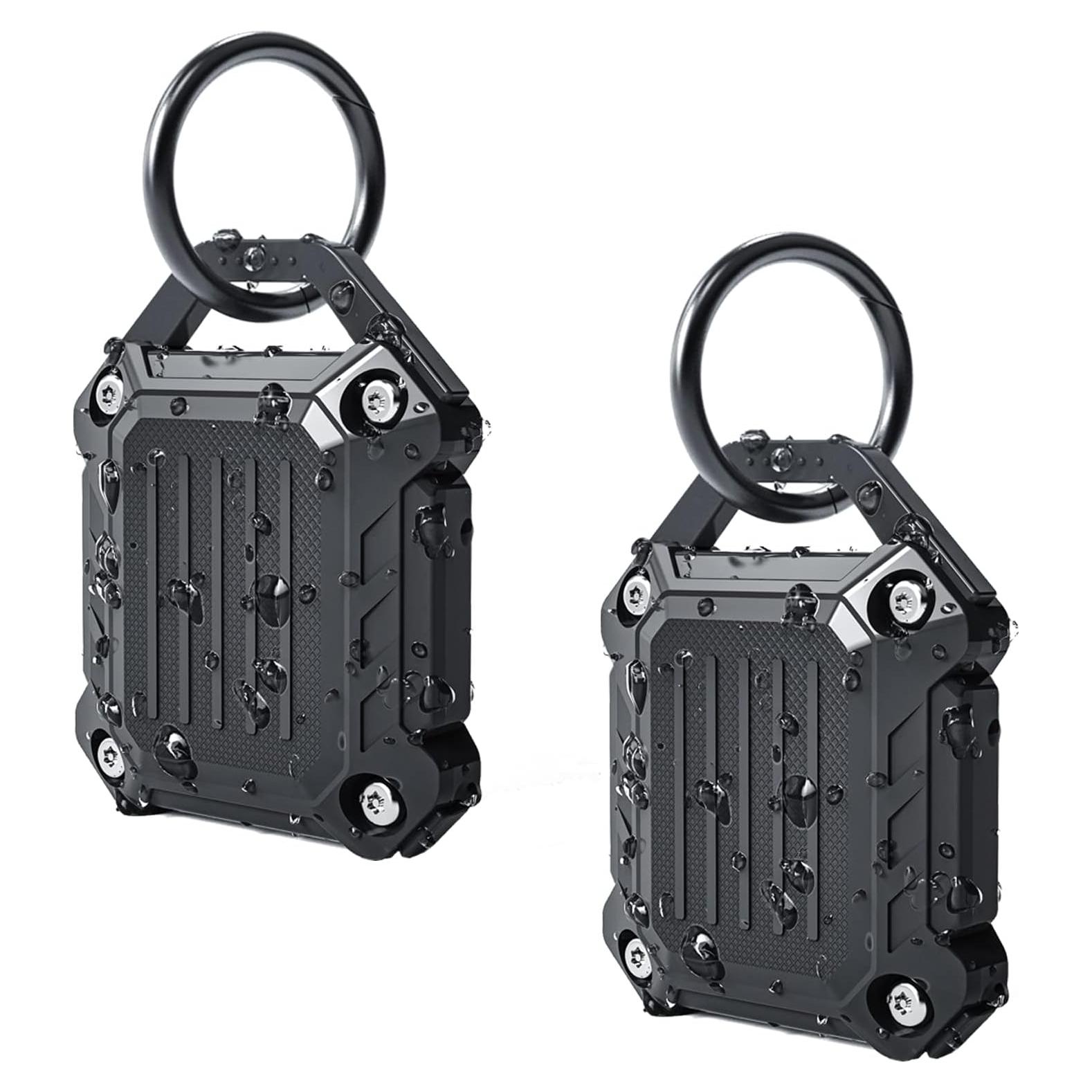 Dovick Funda Impermeable para Airtag Negro 2Pack