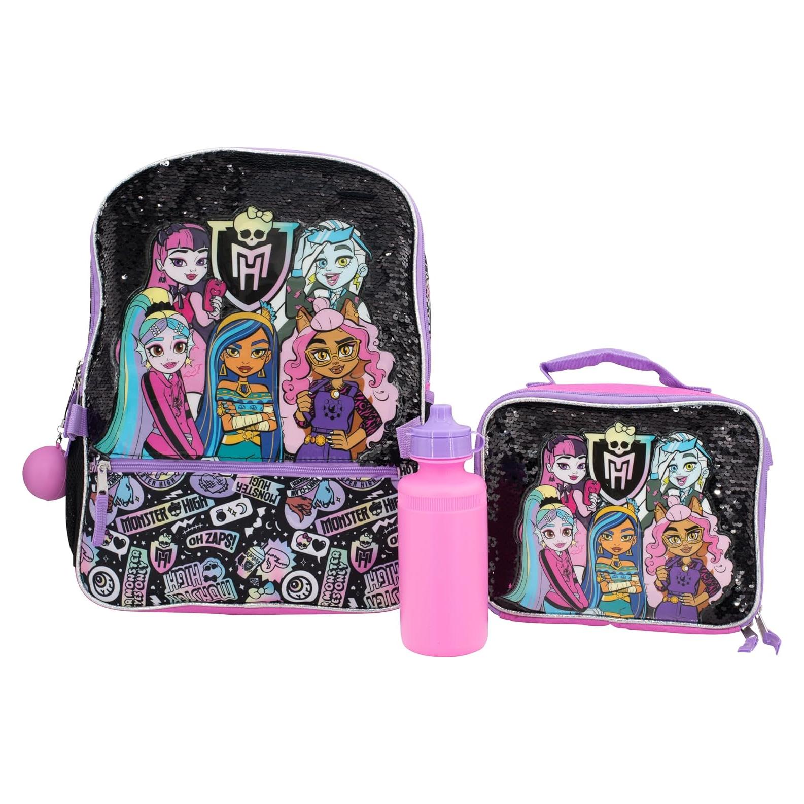 Conjunto de Mochila 4 Piezas Monster High - 40 cm