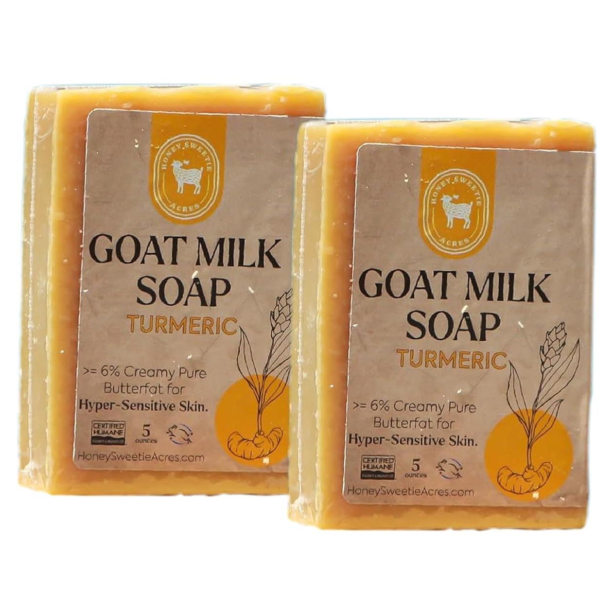 Jabón de Leche de Cabra con Cúrcuma Honey Sweetie Acres - 2 Unidades - 142 g