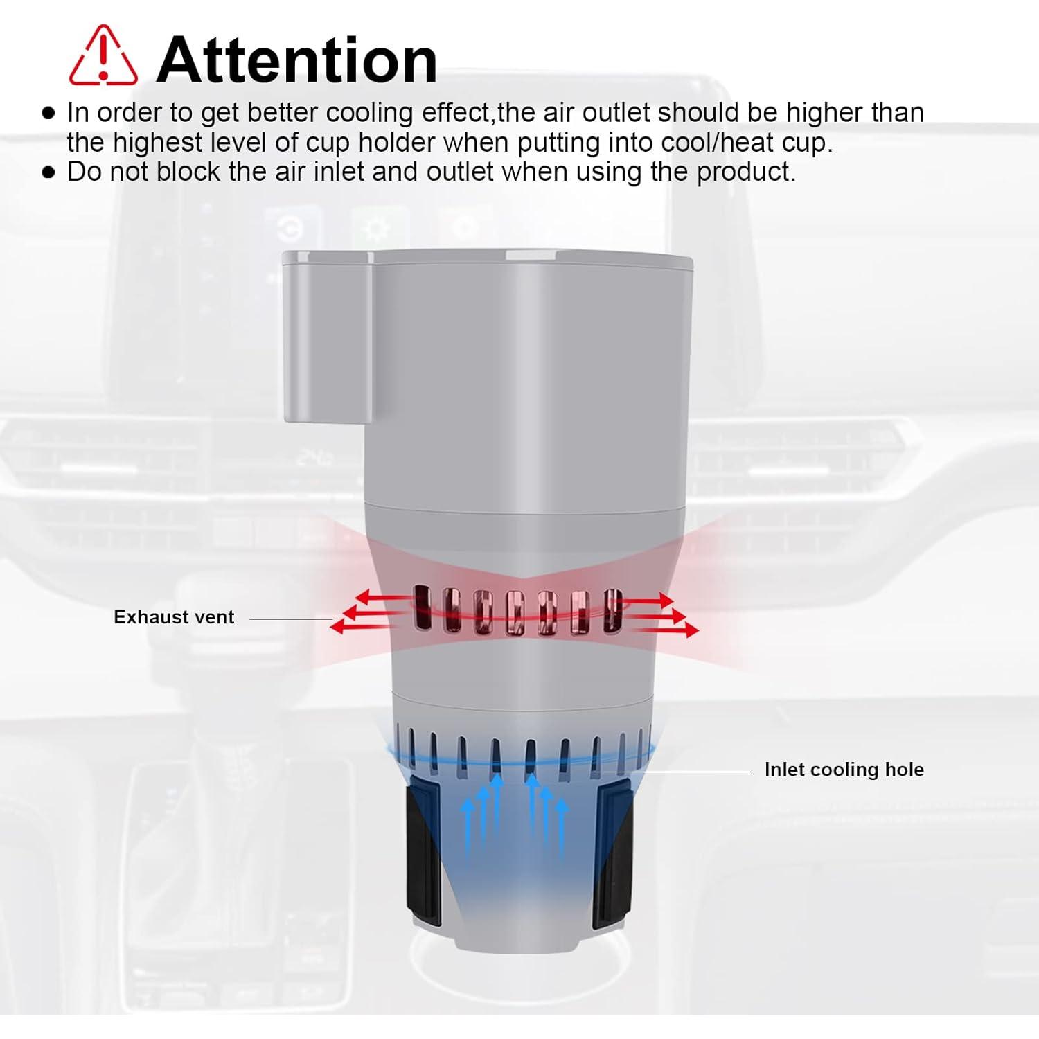 Taza de Café Inteligente ZenRui Gris 12V/24V Calienta y Enfría