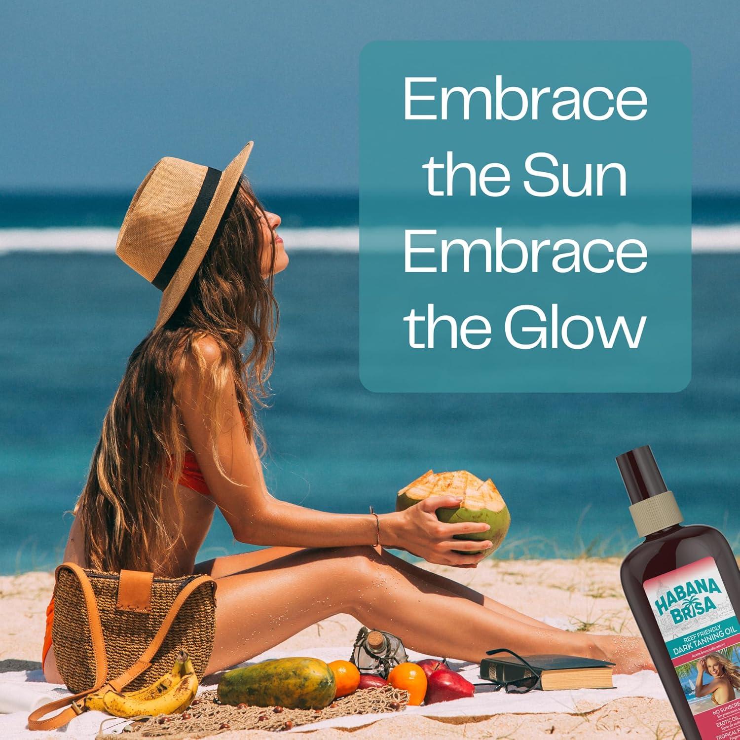 Aceite Bronceador Mineral Oscuro Habana Brisa 2x240ml Vegano