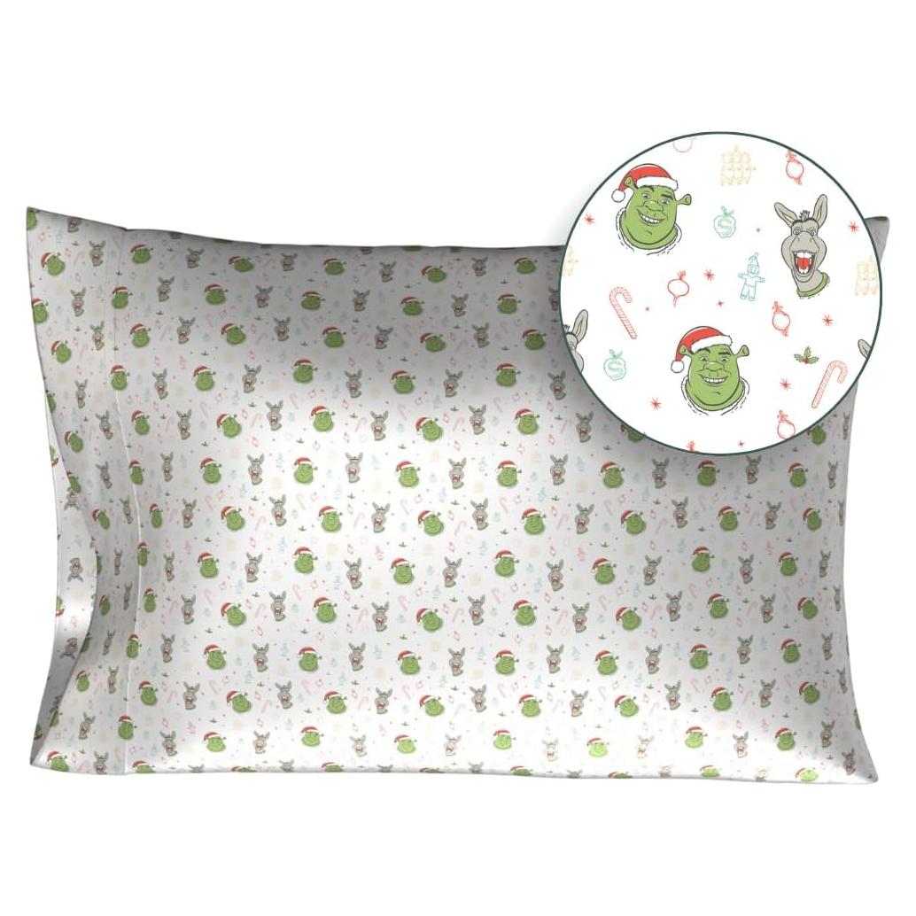 Funda de Almohada Satén Shrek Holiday 50x76 cm Franco