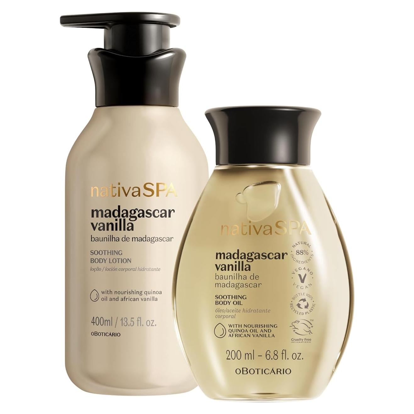 Nativa SPA Aceite y Loción Corporal Calmante Vainilla 400ml + 250ml