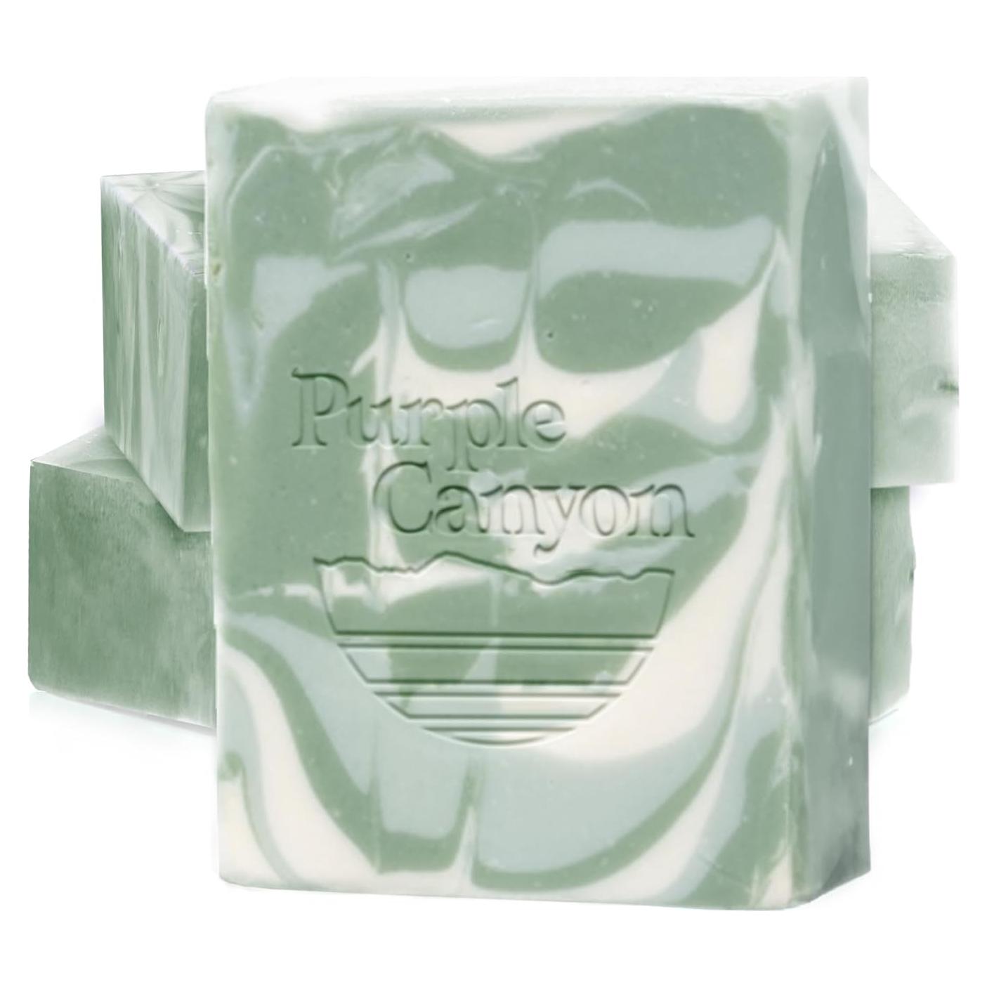 Paquete de 3 Jabones Naturales Hechos a Mano Eucalipto 113g - Canyon Morado