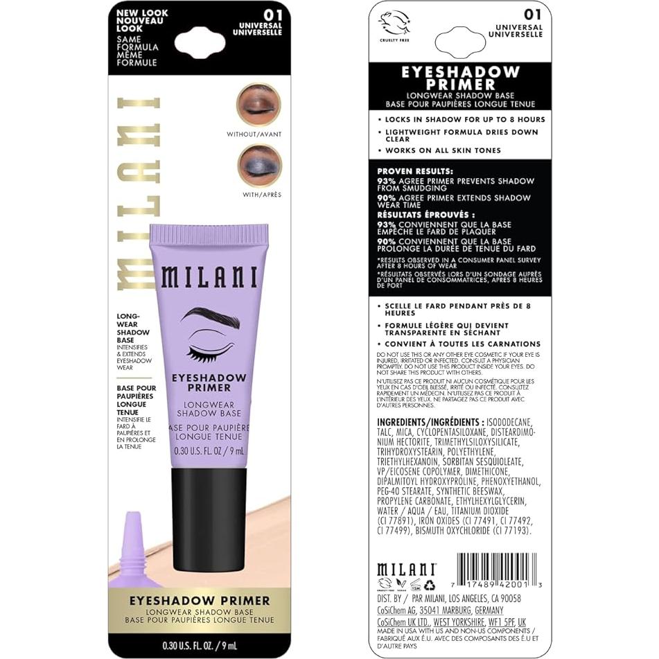 Primer de Sombra de Ojos Milani - Nude 8.8 g - Vegano