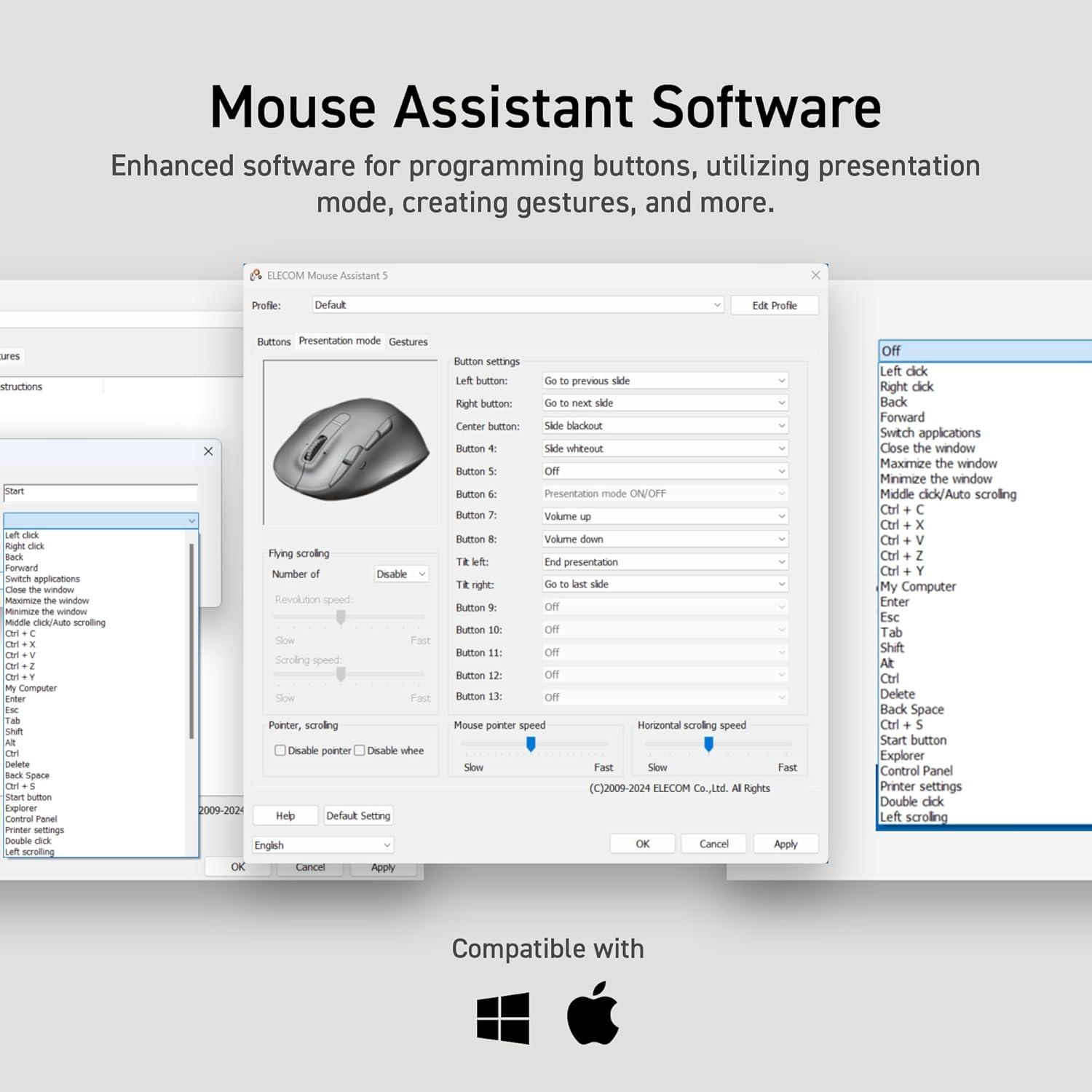 Ratón Trackball ELECOM Relacon Bluetooth 10 Botones Ergonómico
