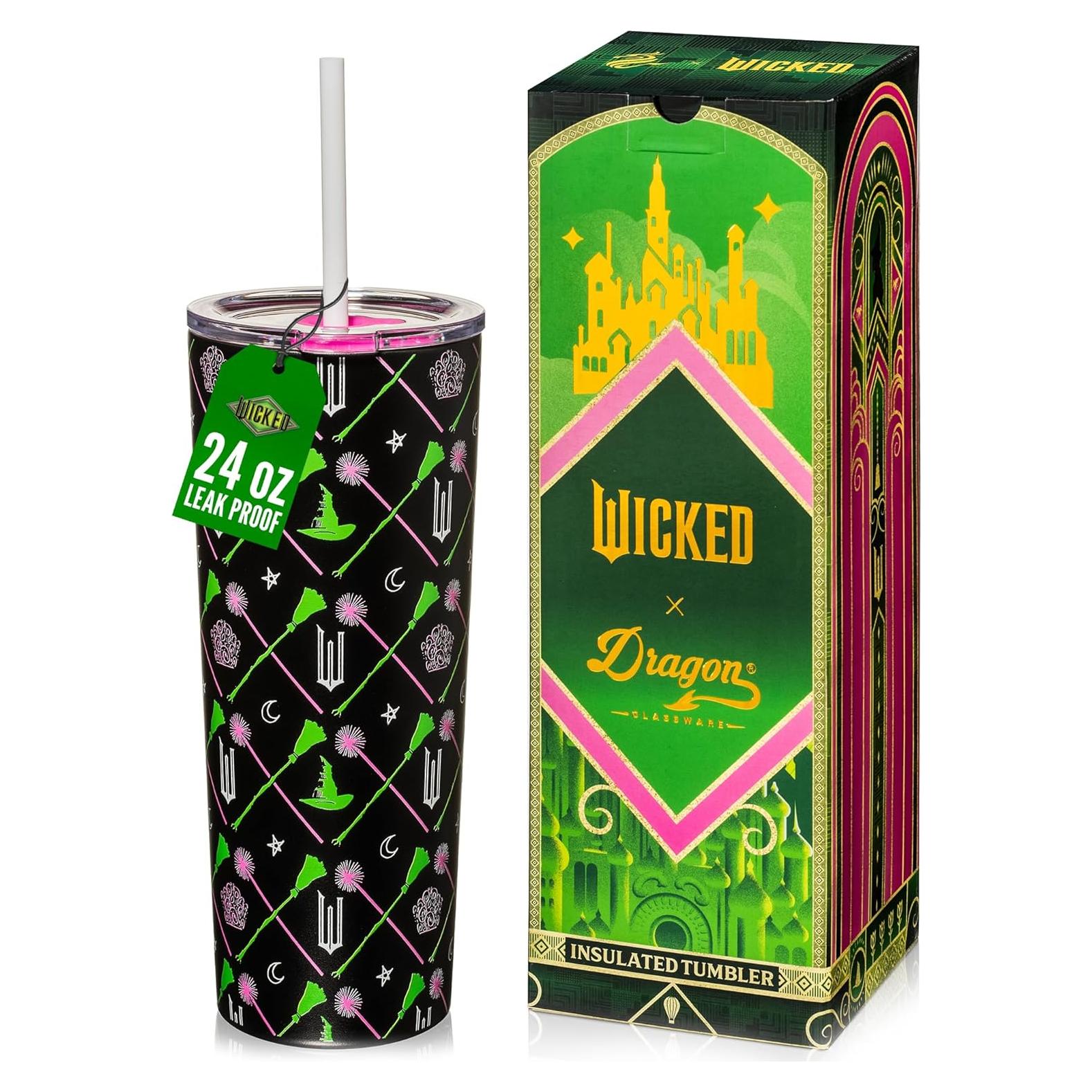 Vaso Aislado Dragon Glassware Wicked 24 oz con Tapa y Pajilla