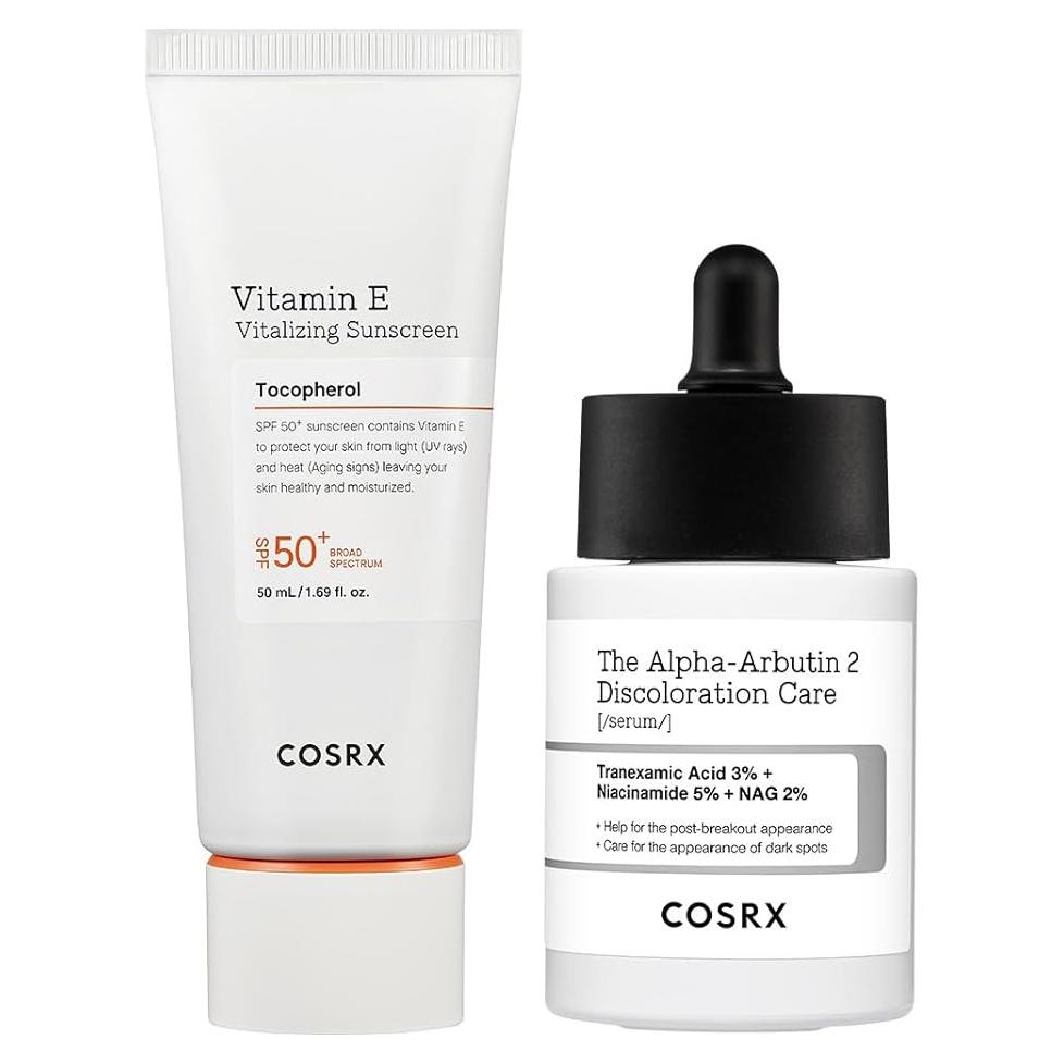 Protector Solar COSRX Vitamina E SPF 50 + Suero Alpha Arbutin 2%