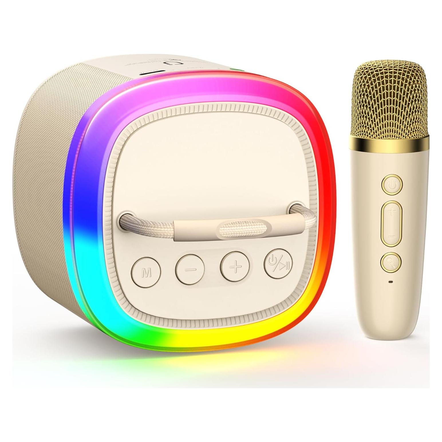 Máquina de Karaoke HWWR D17 para Niños con Bluetooth y Luces