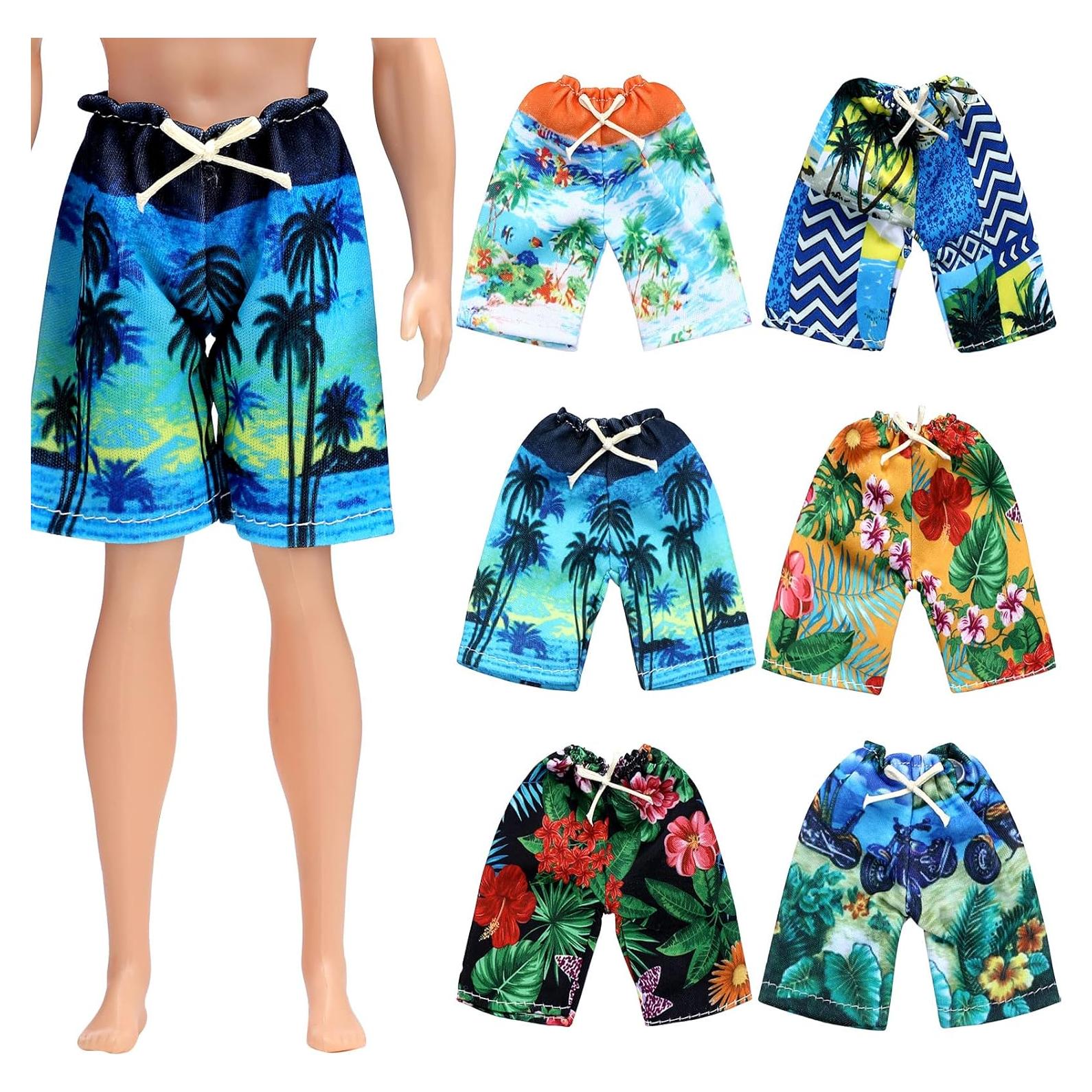 Bencailor 6 Pcs Ropa de Muñeca Pantalones Cortos Playa