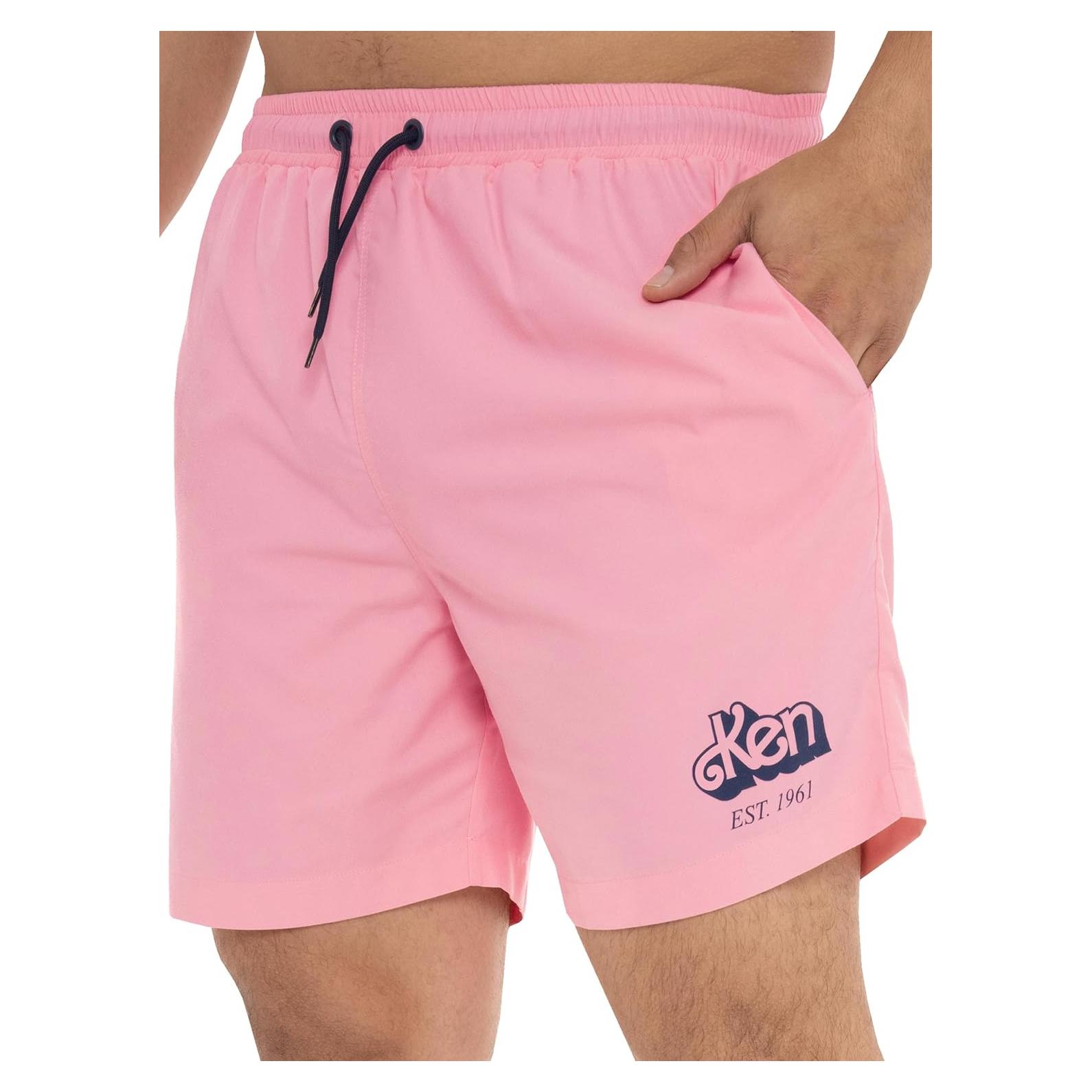 Bañadores de natación Ken Barbie para hombres - Rosa - 100% poliéster