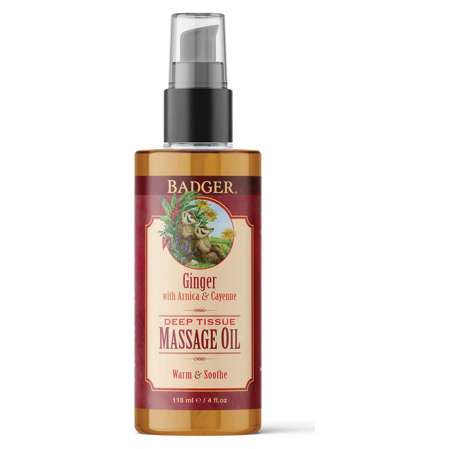 Aceite de Masaje Badger 100% Orgánico Jengibre 118 ml