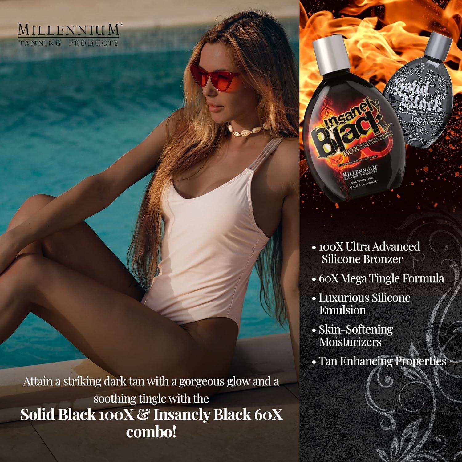 Combo lociones bronceadoras Millennium Negro Sólido 100X y 60X