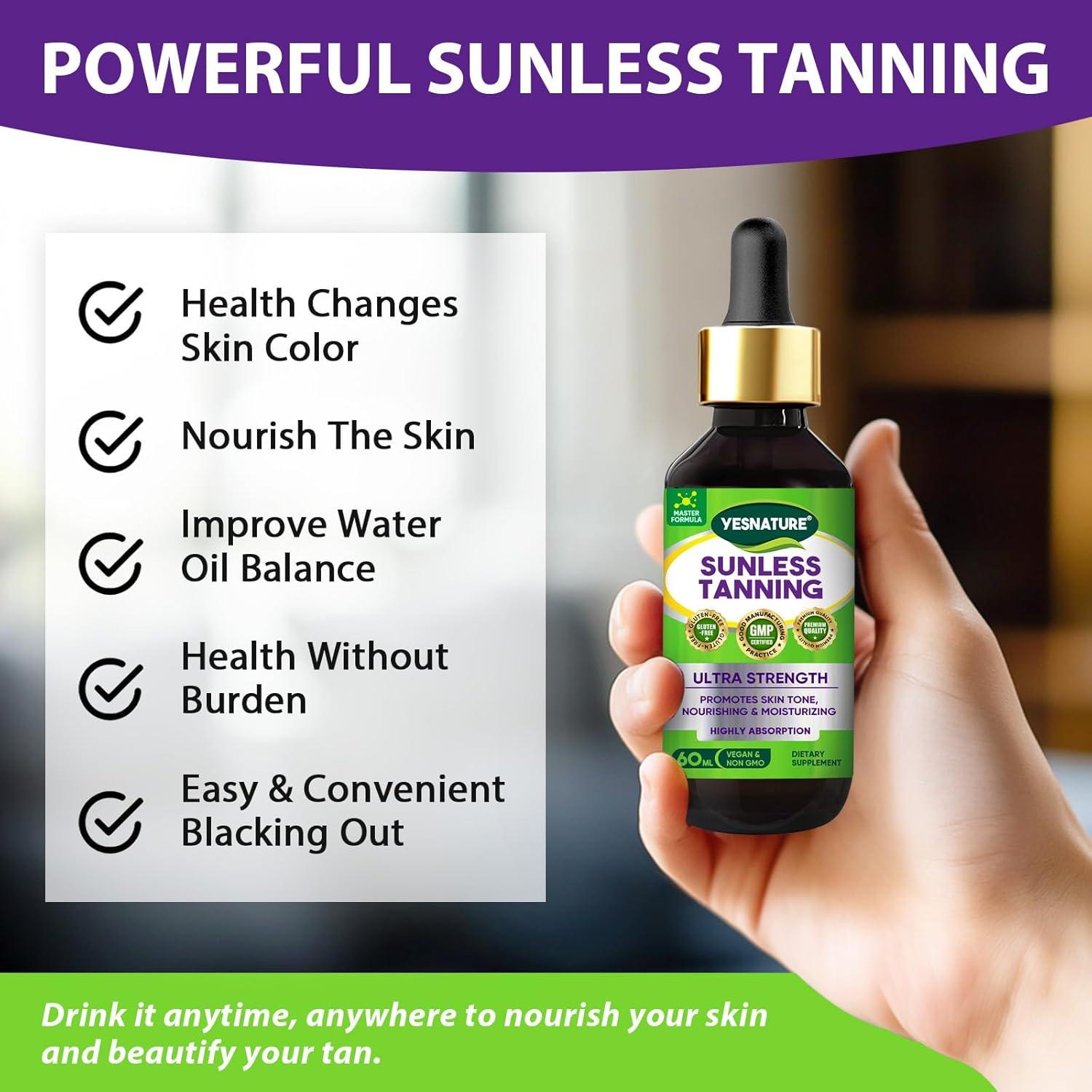 Gotas Bronceadoras Sin Sol YESNATURE - Suplemento Hidratante