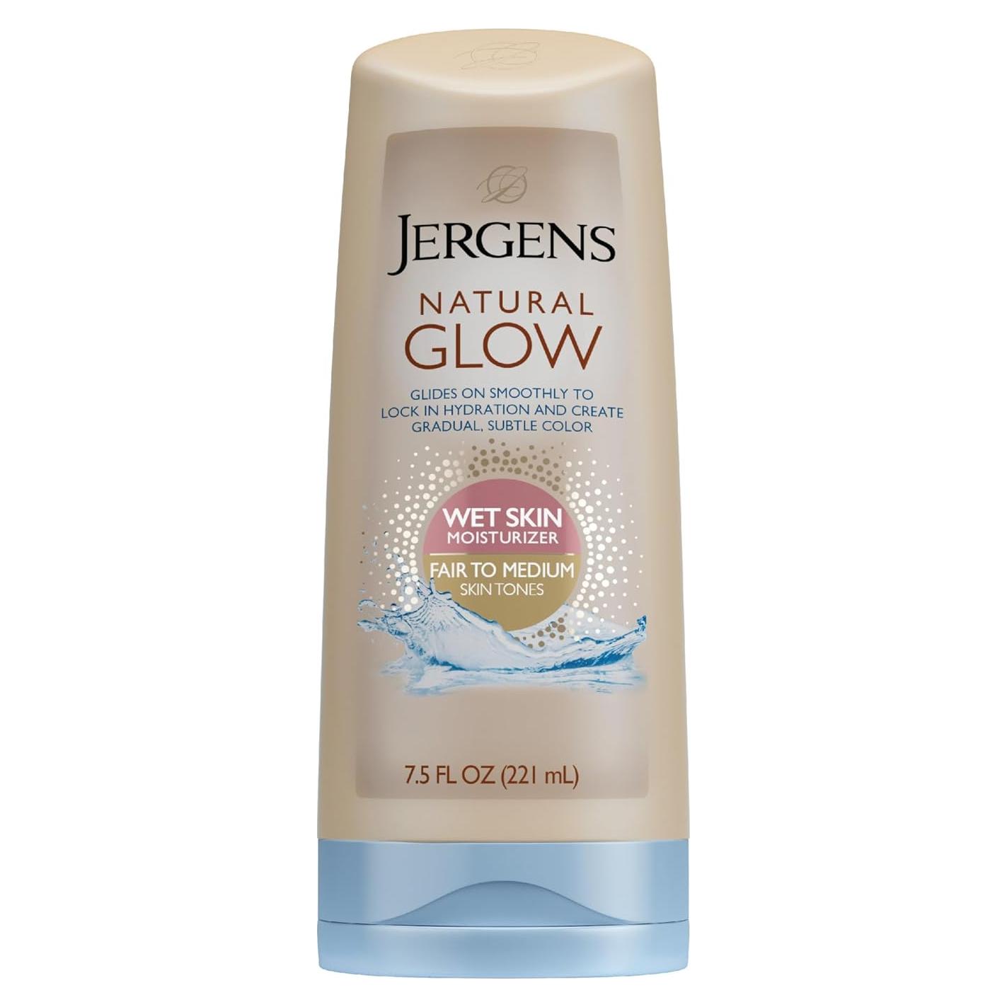 Loción Autobronceadora Jergens Natural Glow 221 ml Piel Clara a Media