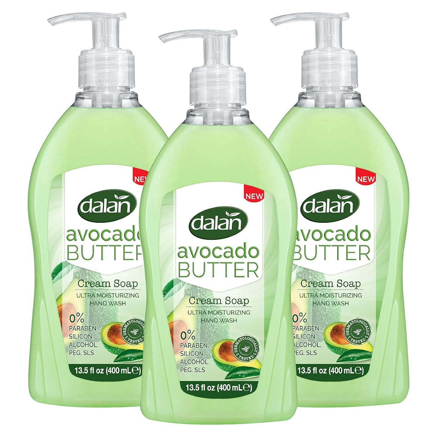 Jabón Líquido Ultra Hidratante Dalan Mantequilla de Aguacate 3x400mL