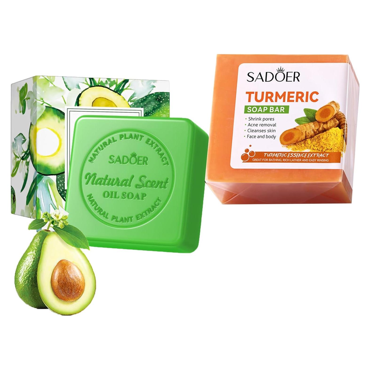 Jabón de Cúrcuma y Aguacate Orgánico Etuanxi 200g - 2 Barras