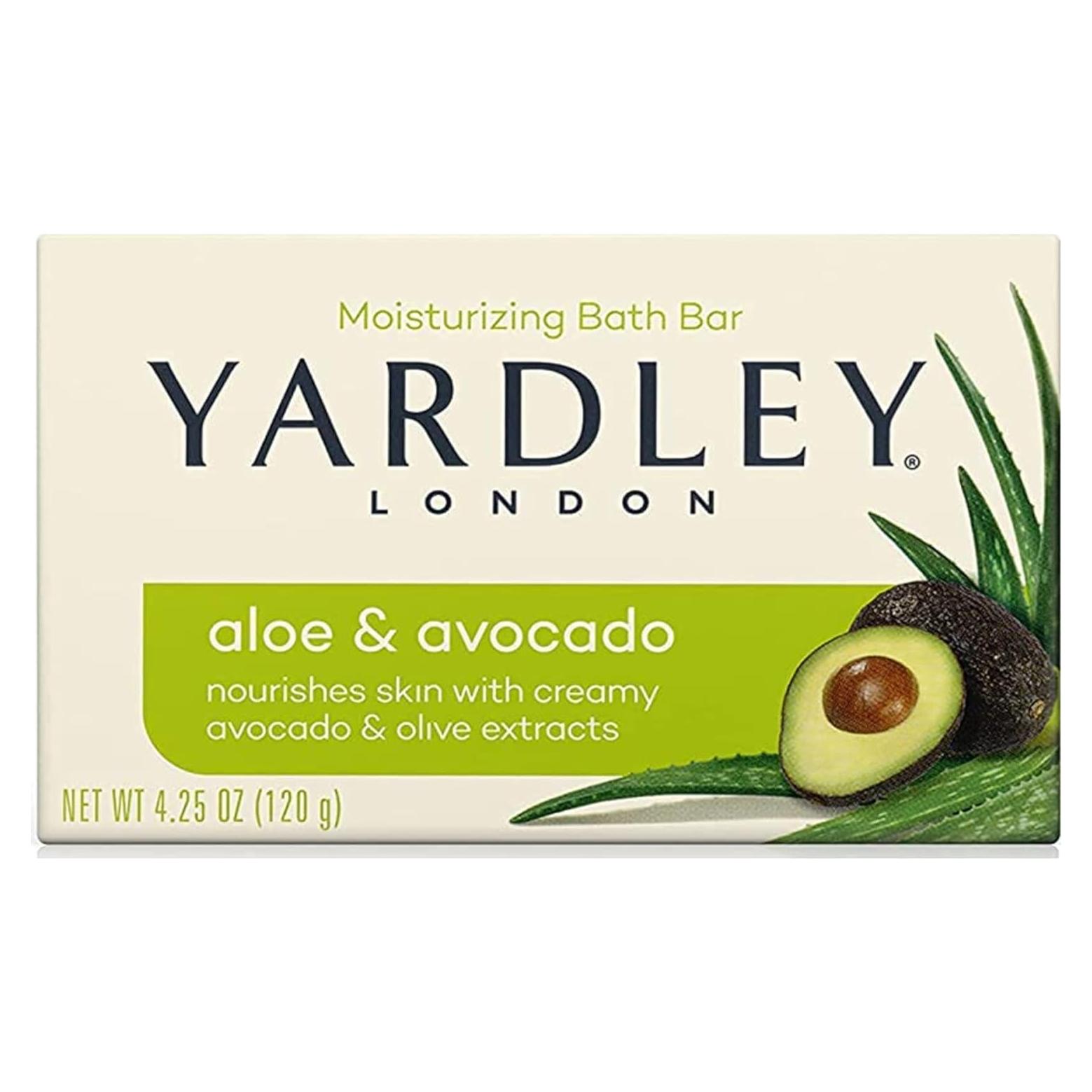 Barra de Baño Hidratante Yardley London Aloe y Aguacate 4x120g