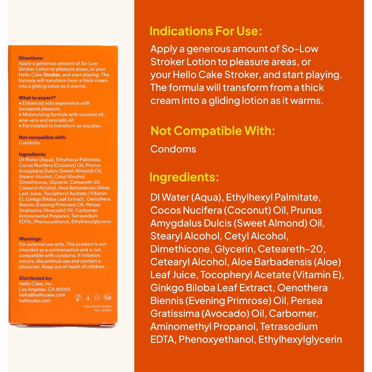 Crema Stroker So-Low Cake 98 ml - Hidratante Natural para Hombres