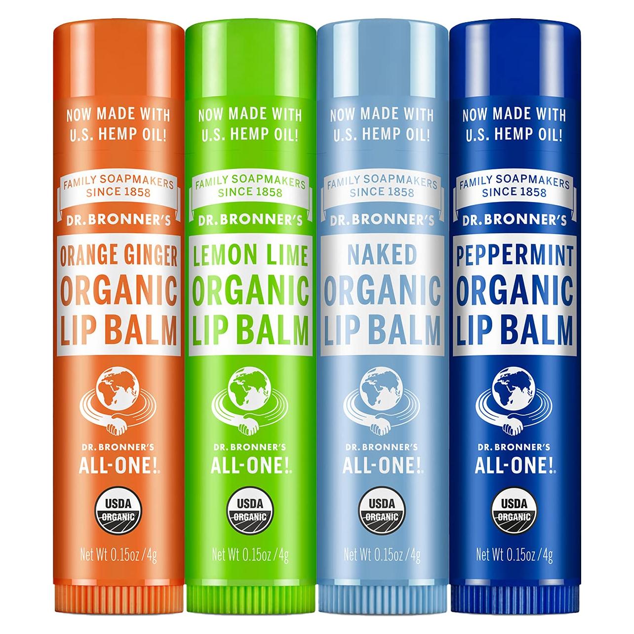 Bálsamo Labial Orgánico Dr. Bronner's - Variedad 4 Sabores 4.25g