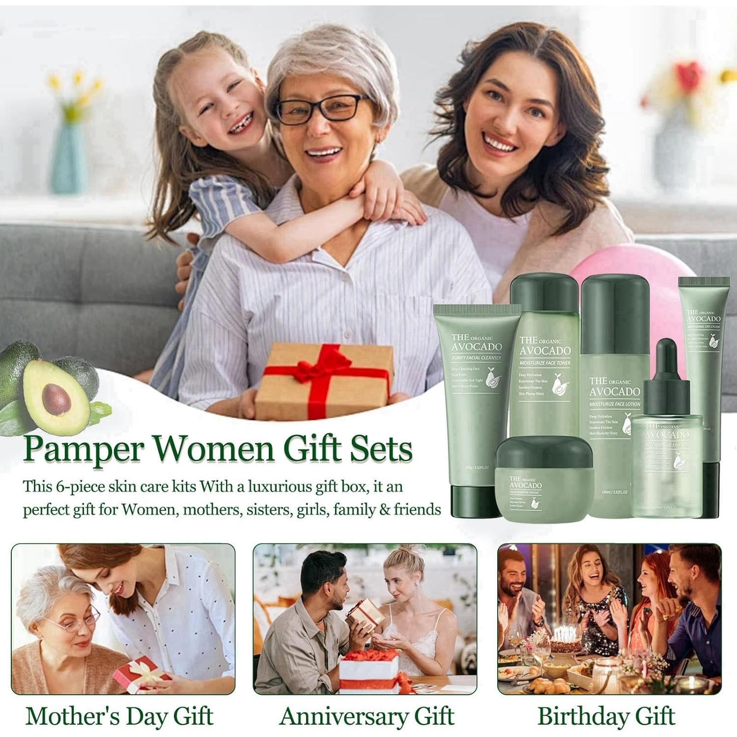 Set de Cuidado Facial Hidratante Aguacate LAIKME 6 Piezas