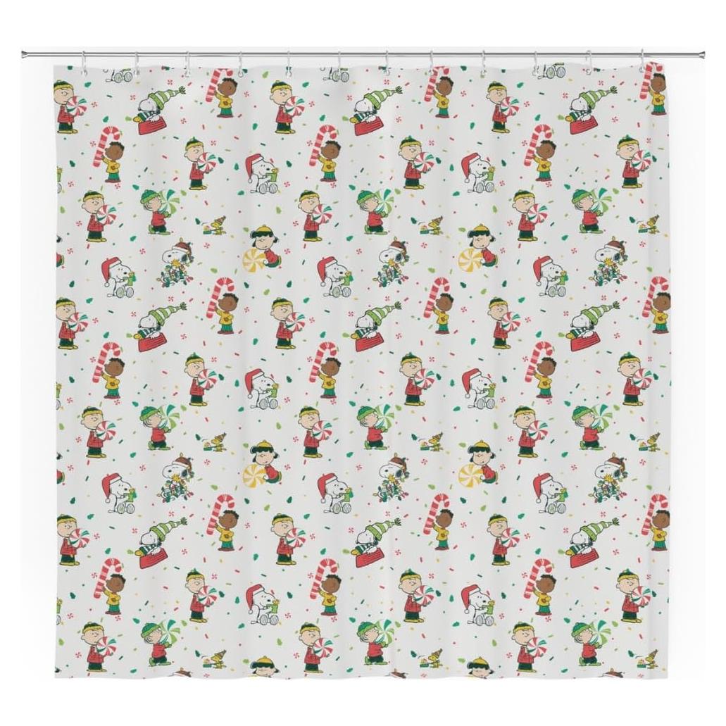 Cortina de Ducha Peanuts Franco 182x182 cm Navidad