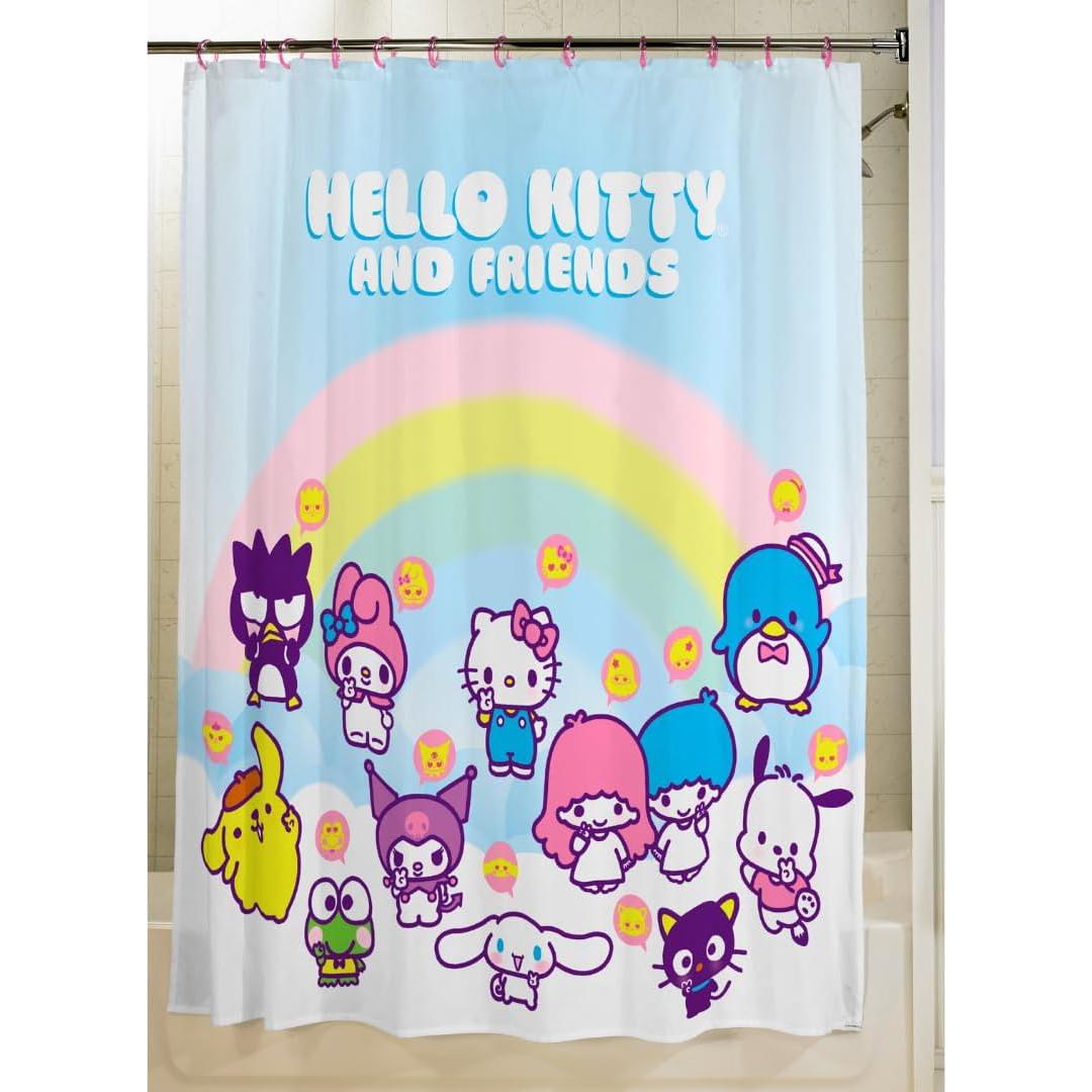 Juego de Cortina de Ducha Hello Kitty 13 Piezas Franco