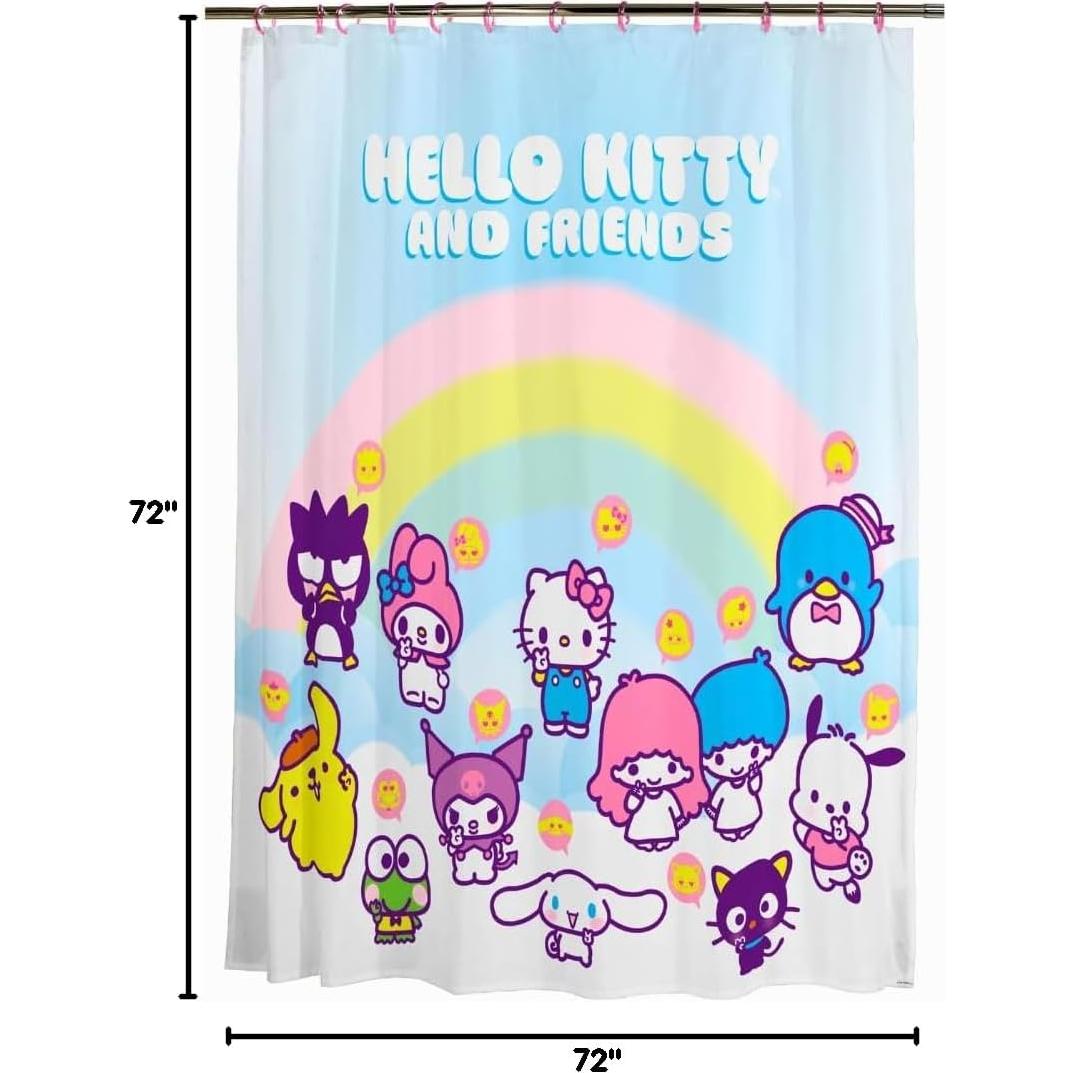 Juego de Cortina de Ducha Hello Kitty 13 Piezas Franco