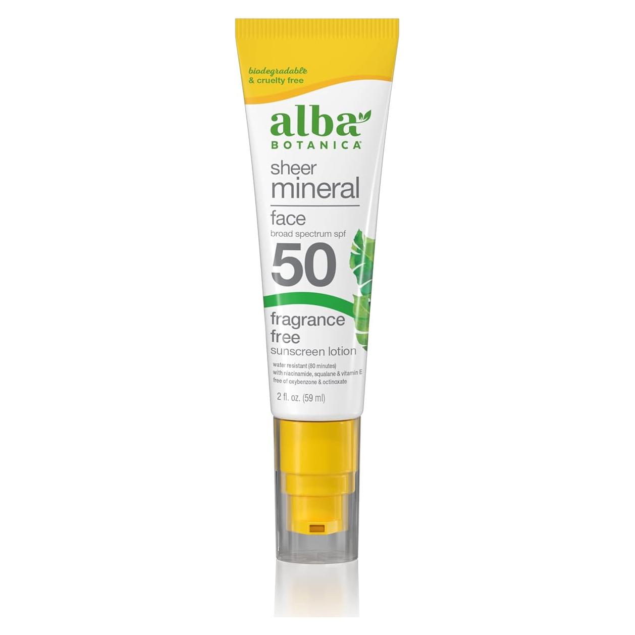 Protector Solar Facial Alba Botanica SPF 50 Mineral 60 ml