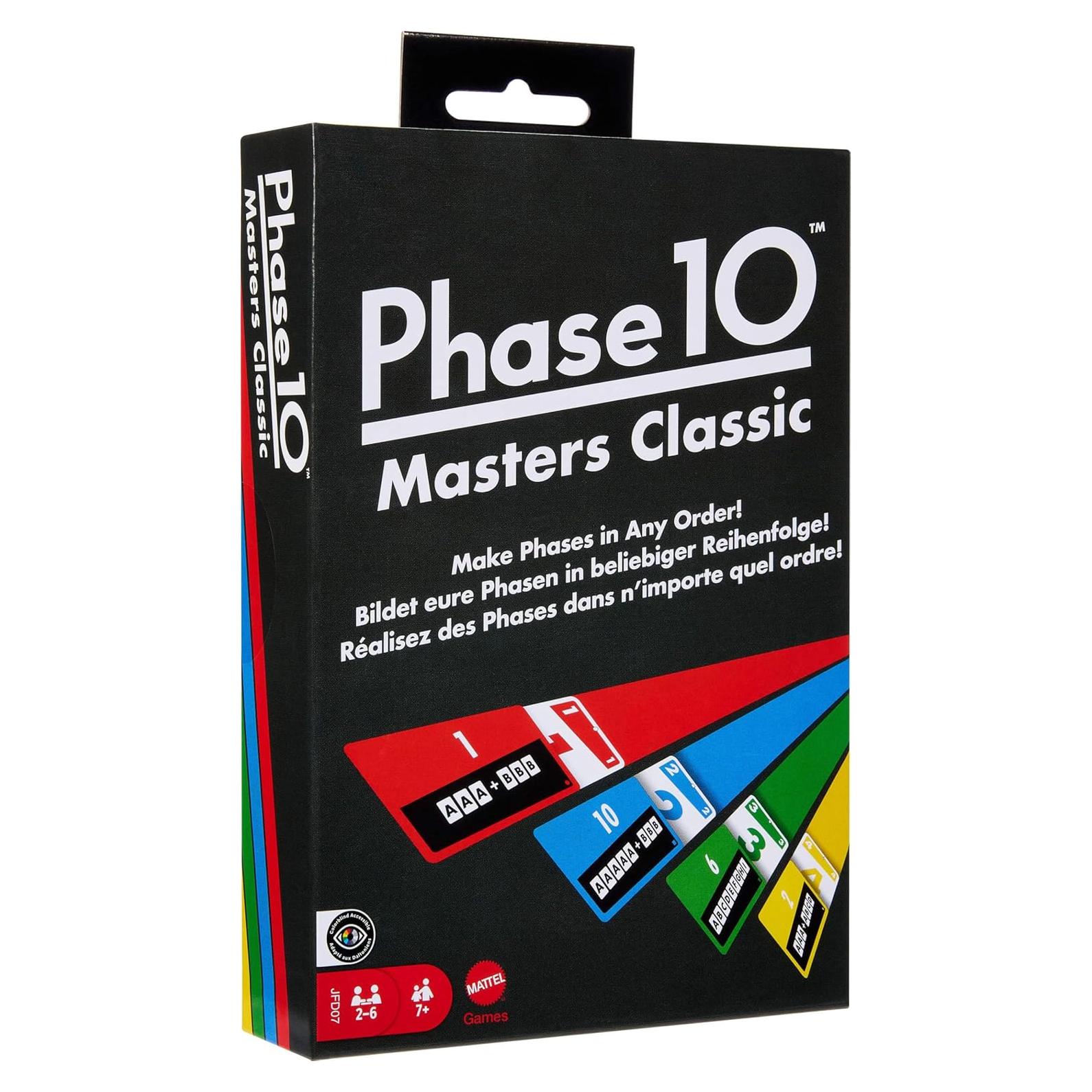 Juego de cartas Phase 10 Masters Mattel para 2 a 6 jugadores