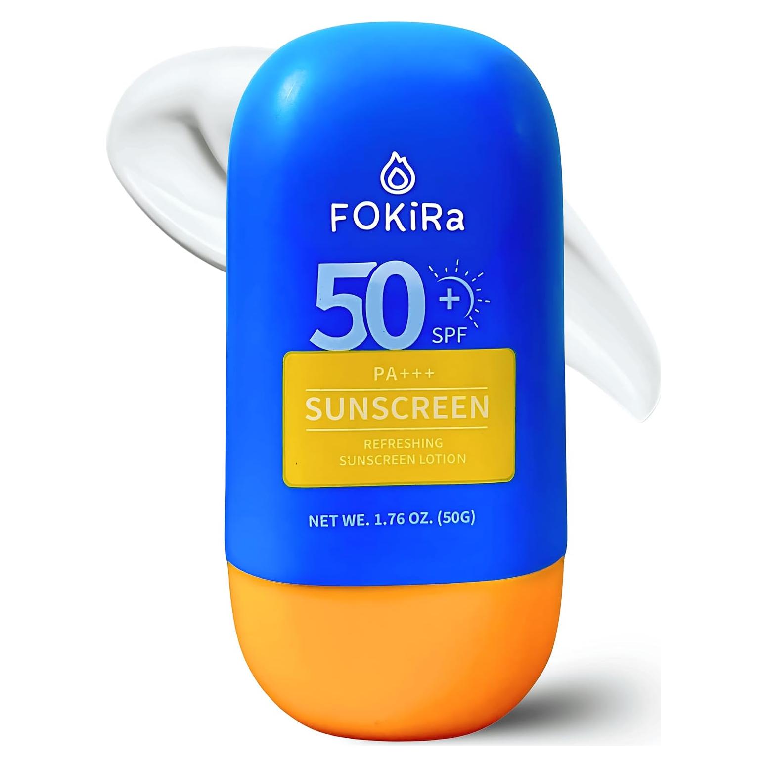 Loción Solar FOKiRa SPF 50+ Piel Sensible 49.6g Resistente Agua