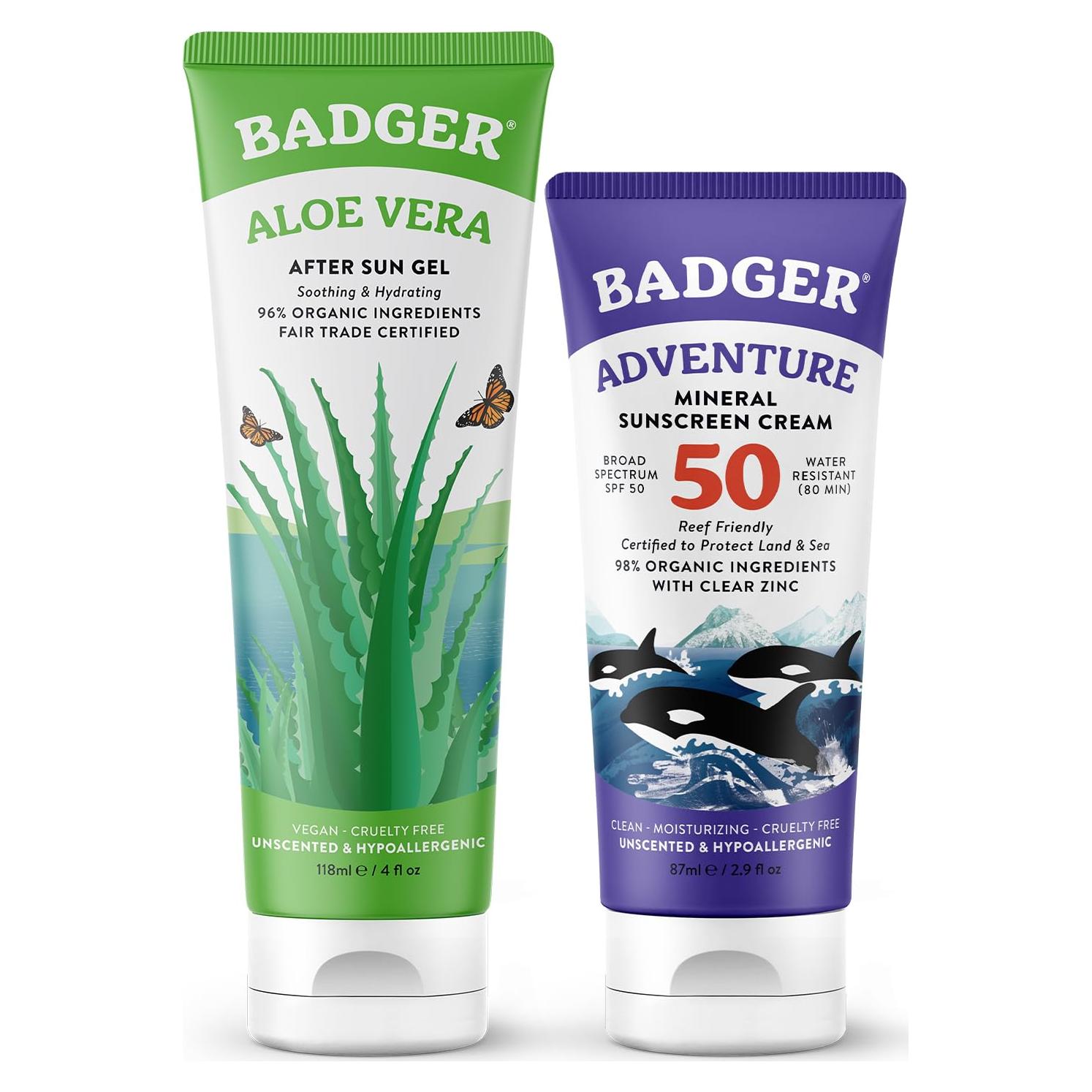 Protector Solar Mineral SPF 50 + Gel de Aloe Vera Orgánico 100ml