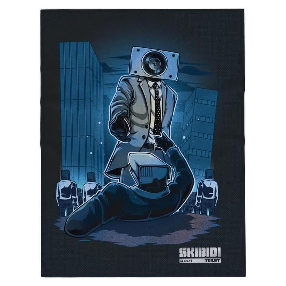 Manta Franco Skibidi Toilet 116x152 cm Suave y Acolchada