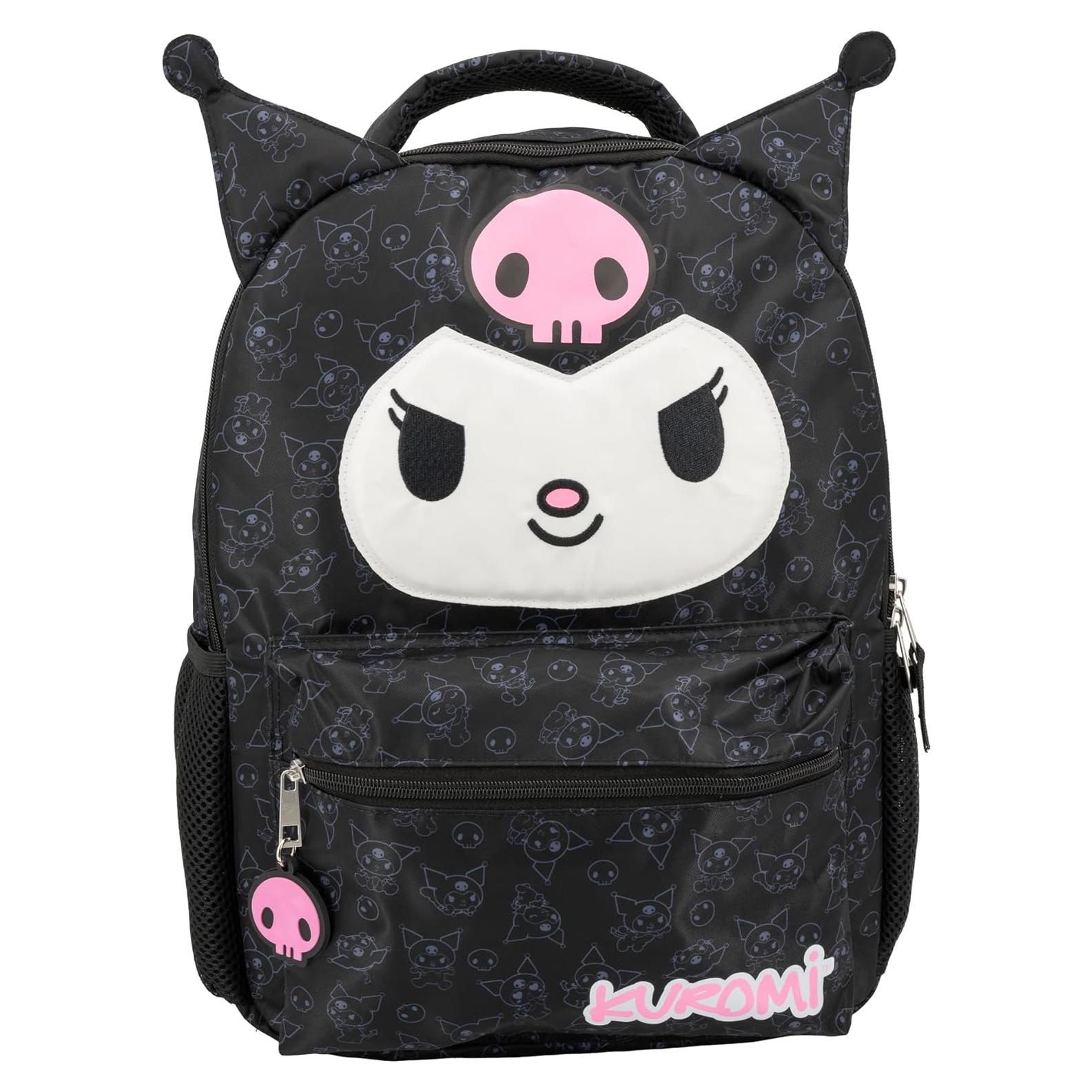 Mochila Kuromi Hello Kitty 16" 3D Escolar Niñas Negra
