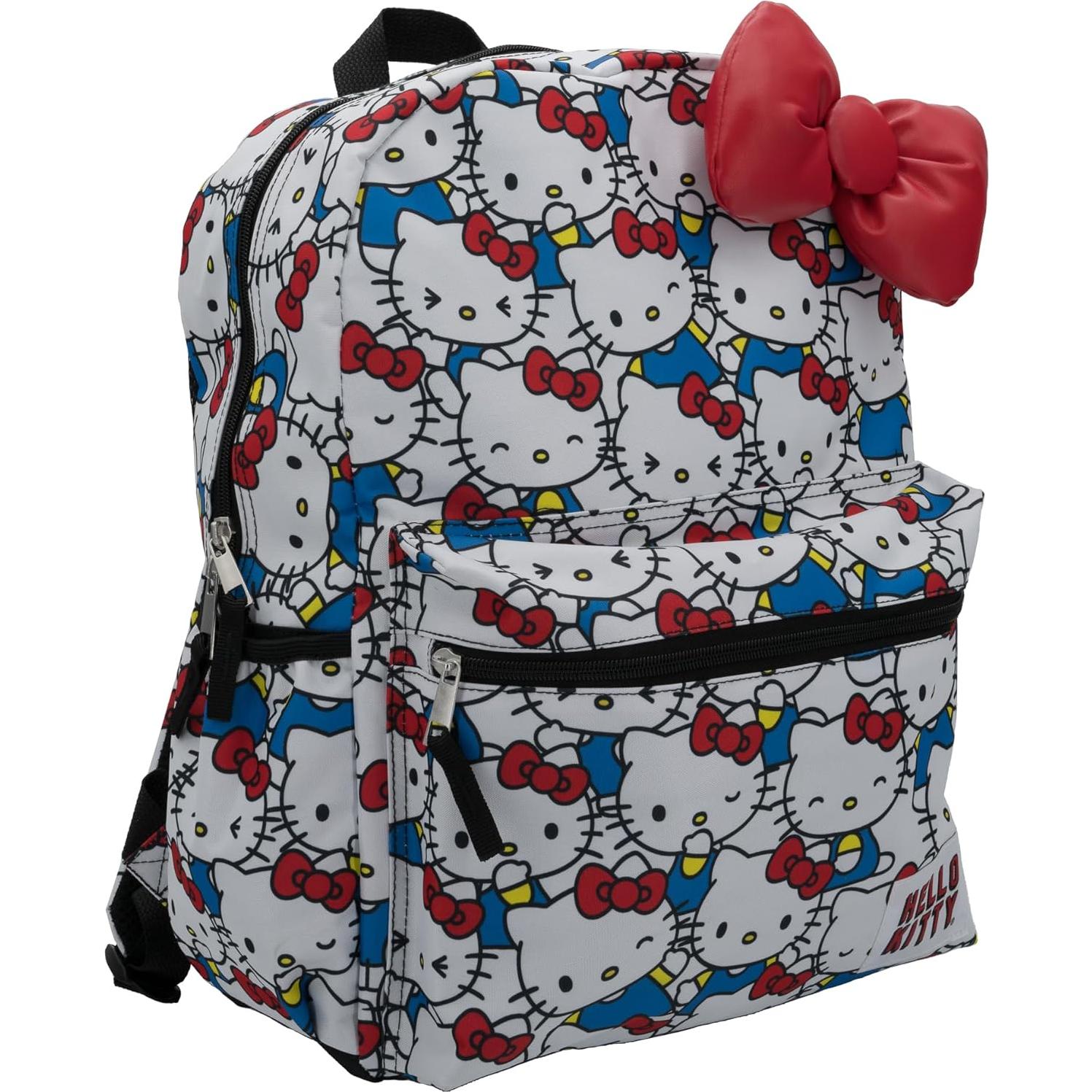 Mochila Hello Kitty 16" (40,6 cm) Kawaii con moño 3D