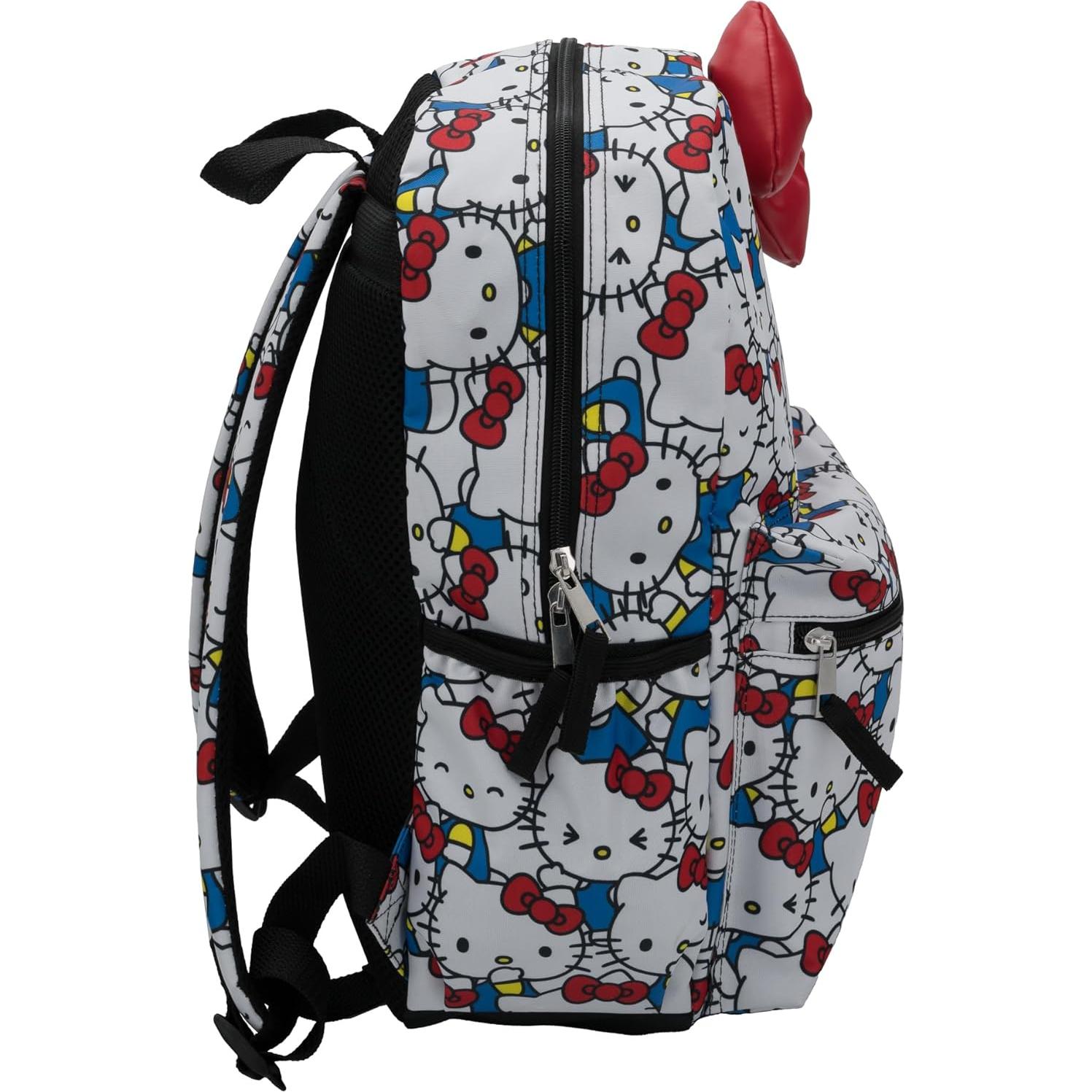 Mochila Hello Kitty 16" (40,6 cm) Kawaii con moño 3D