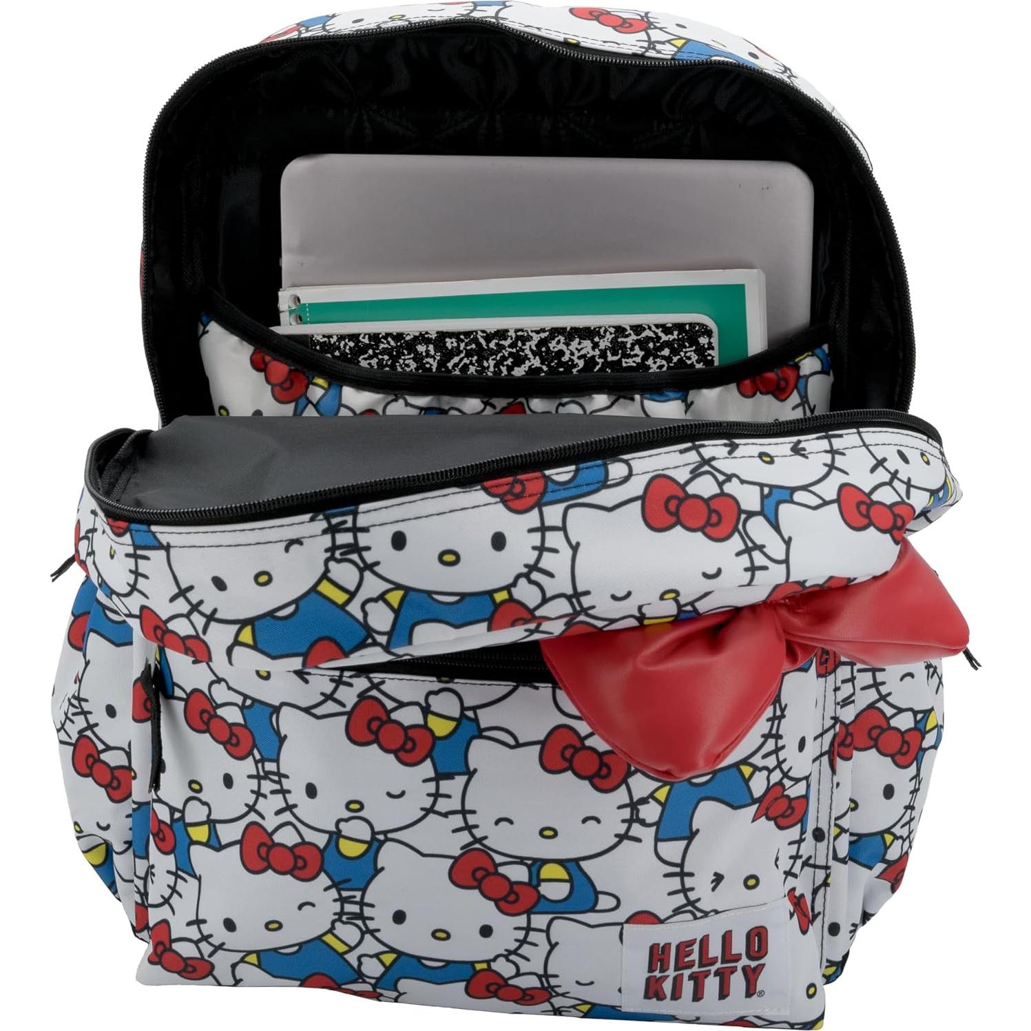 Mochila Hello Kitty 16" (40,6 cm) Kawaii con moño 3D