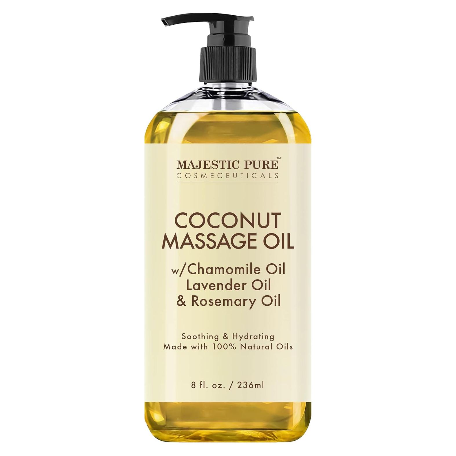 Aceite de Masaje de Coco Majestic Pure 236ml - Relajante y Natural