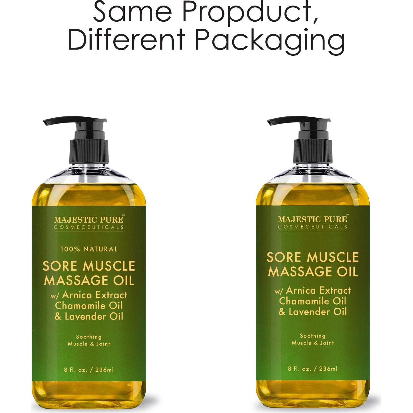 Aceite de Masaje Majestic Pure con Arnica y Esenciales 2x240ml