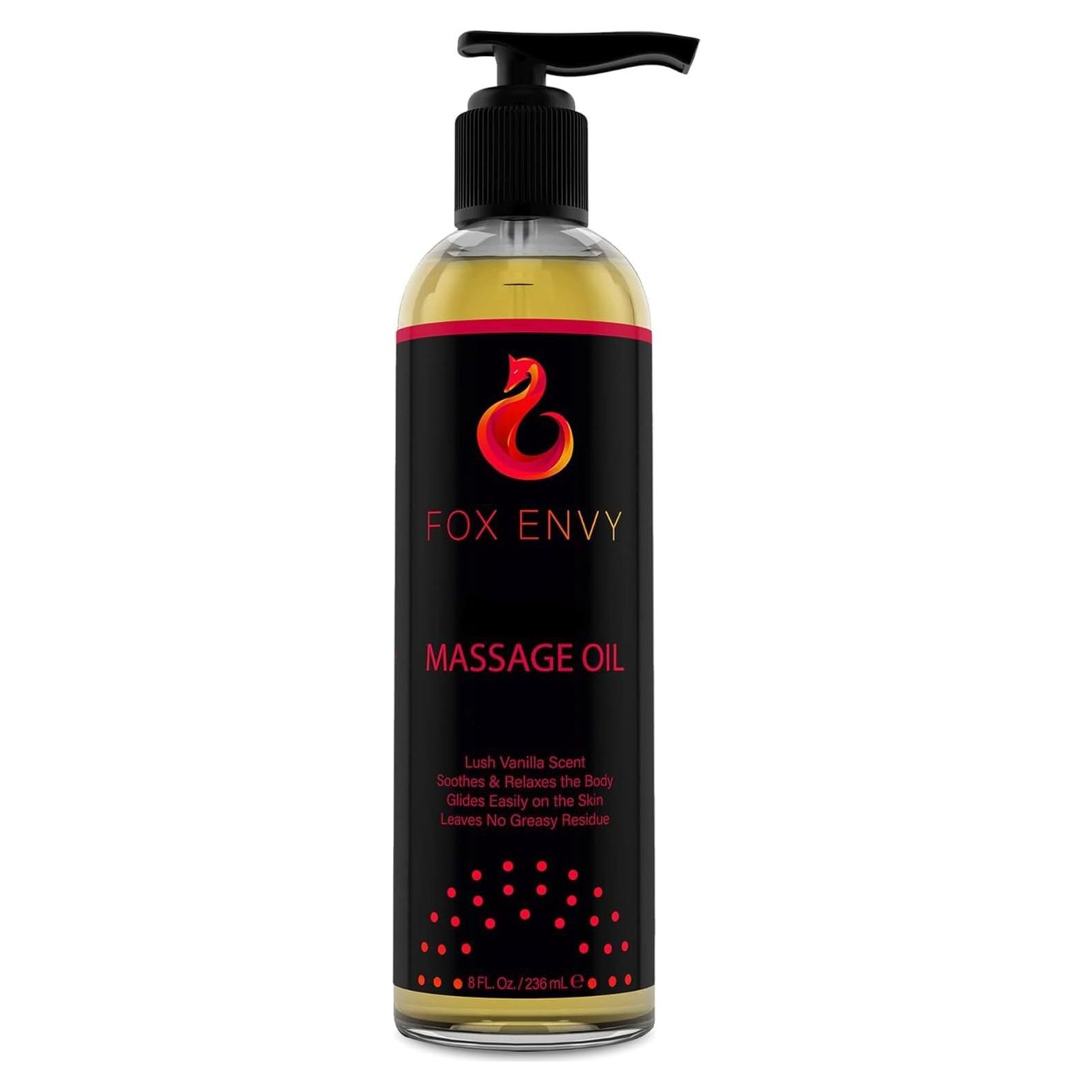 Aceite de Masaje Corporal Fox Envy 236.6 ml Vainilla Jojoba Coco