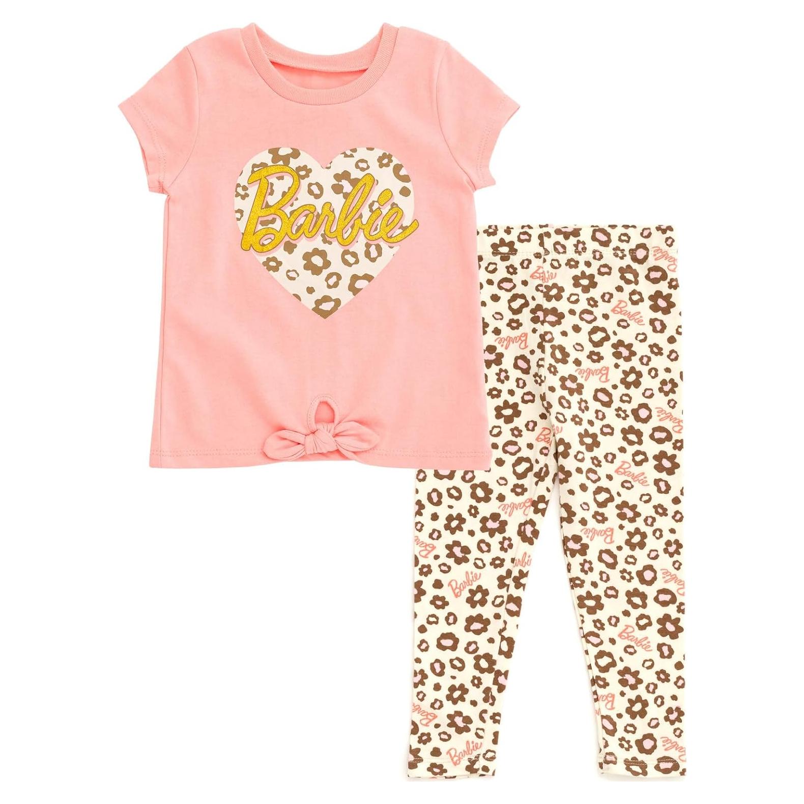 Conjunto camiseta y leggings Barbie para niñas 2T-16 años