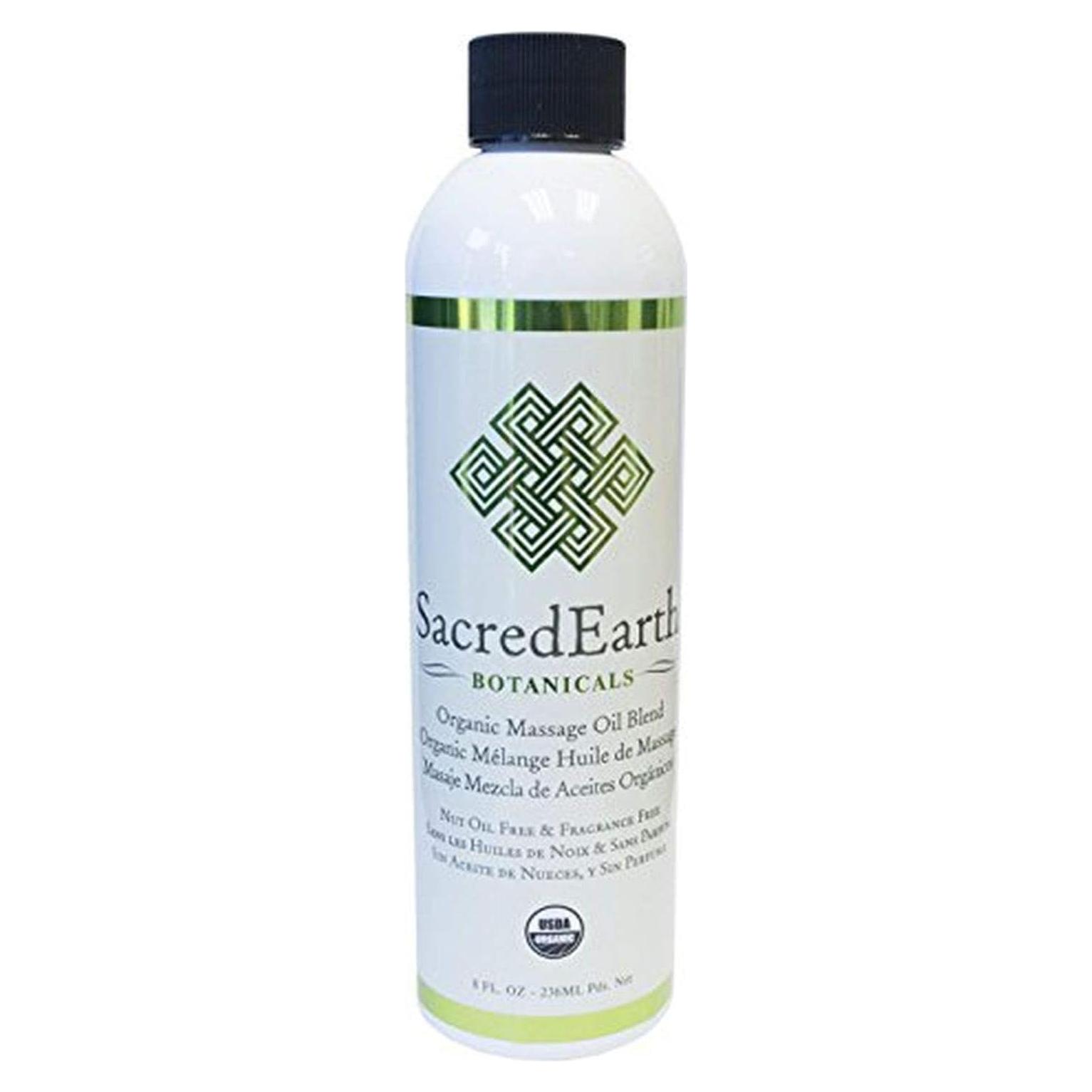 Aceite de Masaje Orgánico Sin Fragancia Sacred Earth 236.6ml