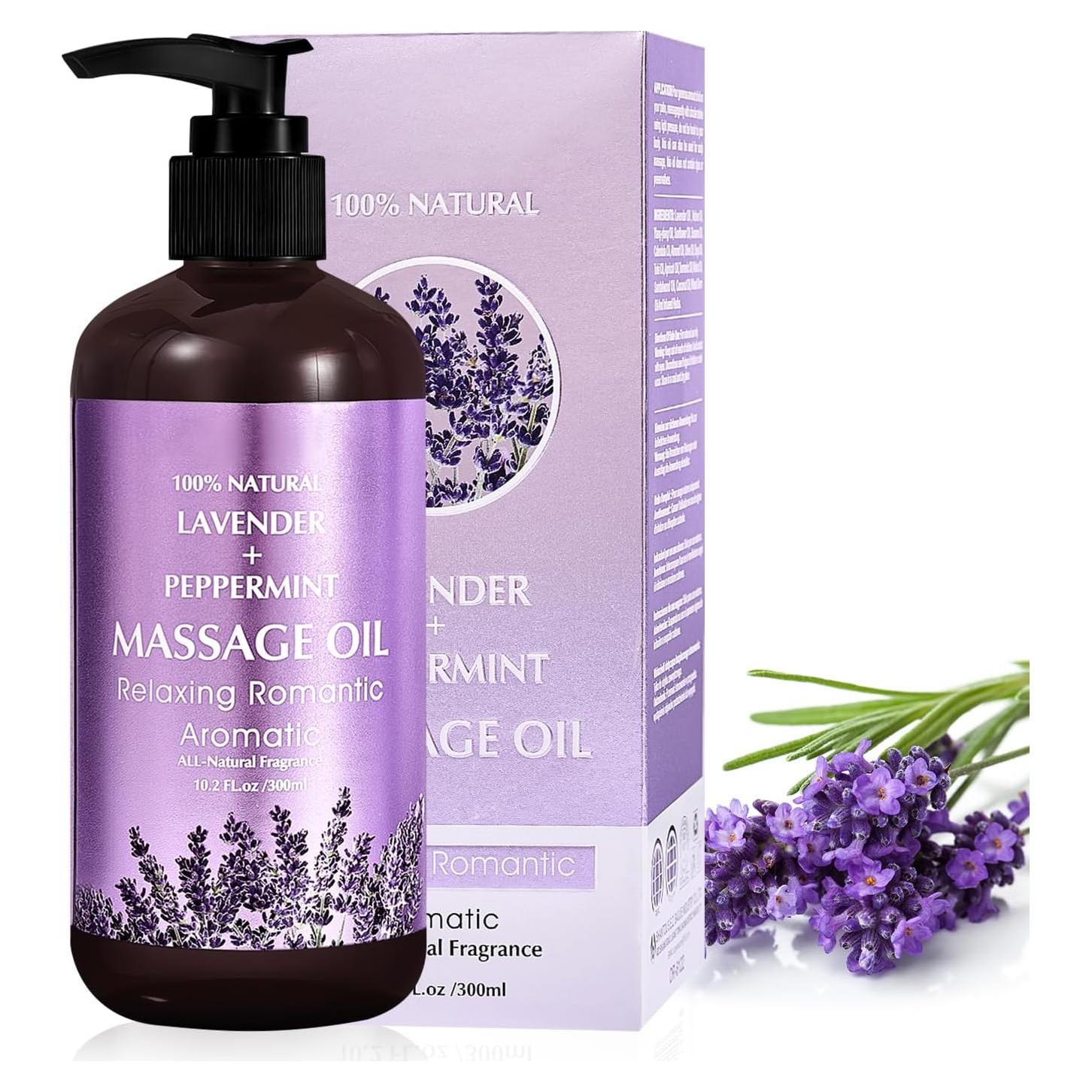 Aceite de Masaje de Lavanda Newvenper 302.83 ml Hidratante