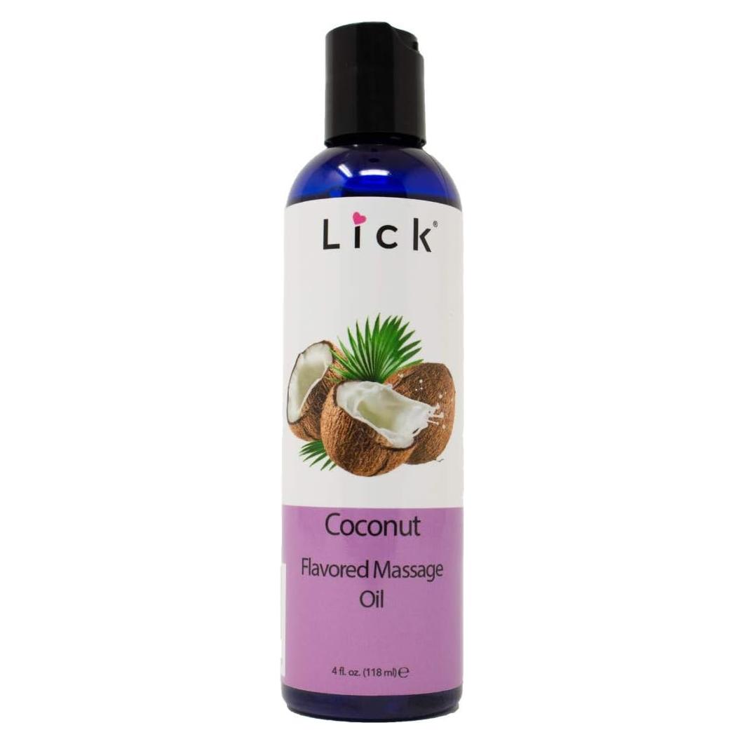 Aceite de Masaje Comestible Lick Sabor Coco 113.4 ml Vegano