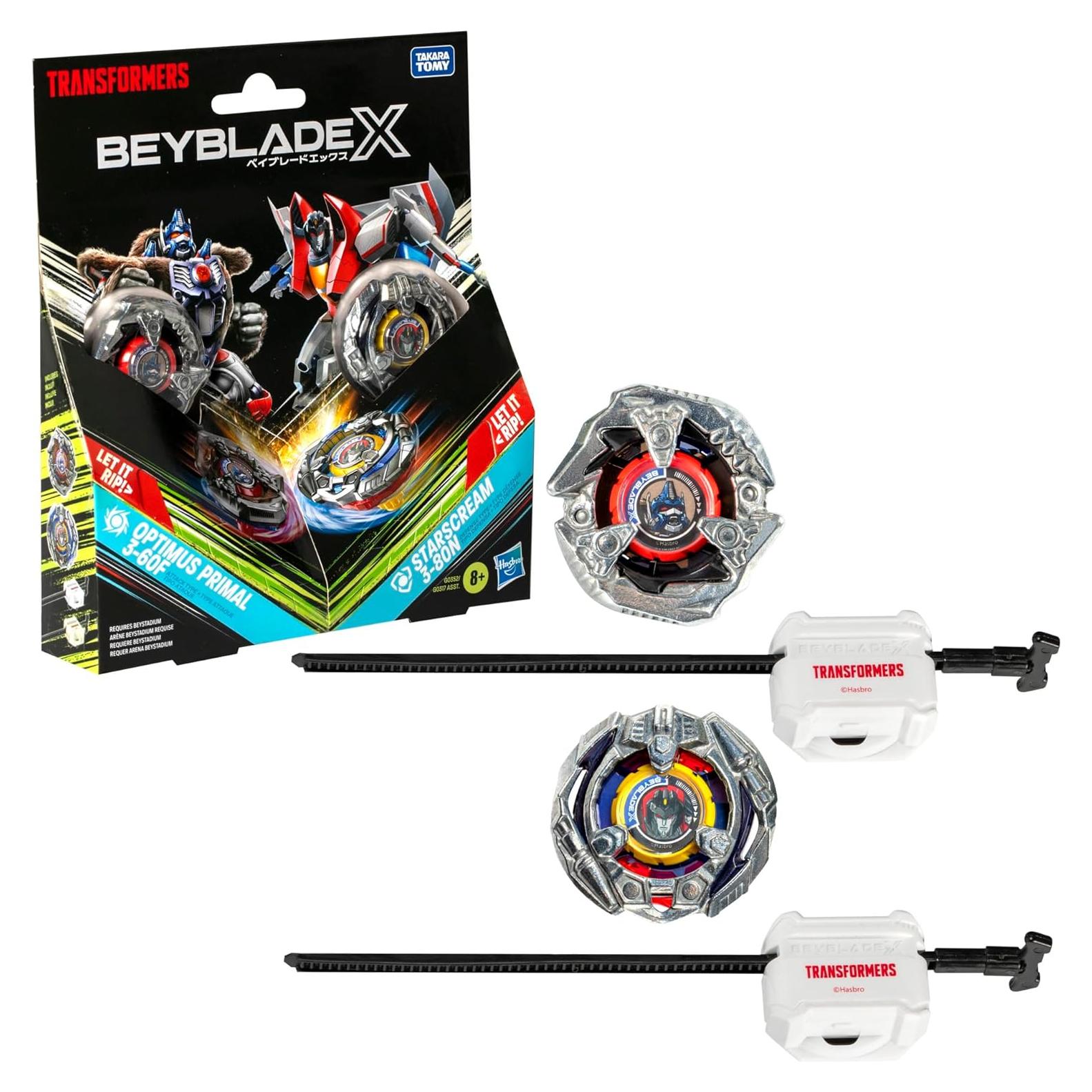 Beyblade X Transformers Optimus Primal vs Starscream Set