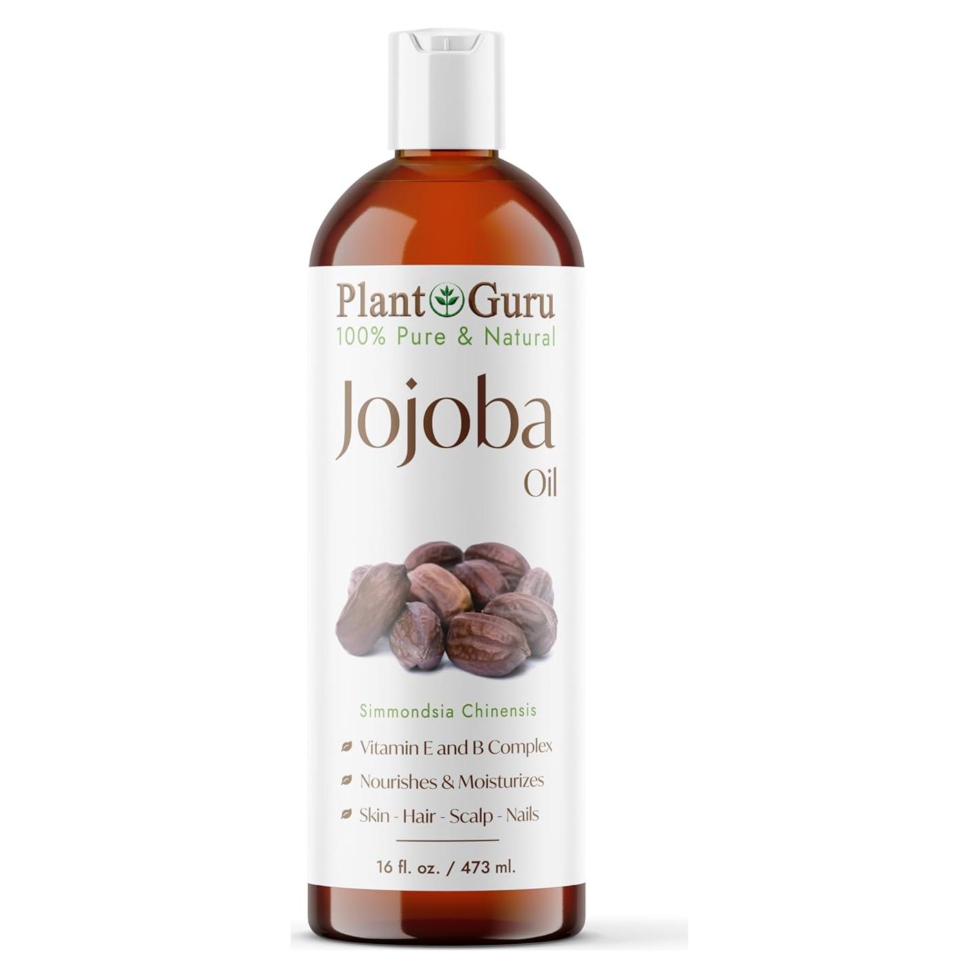 Aceite de Jojoba 473 ml Plant Guru Prensado en Frío 100% Puro