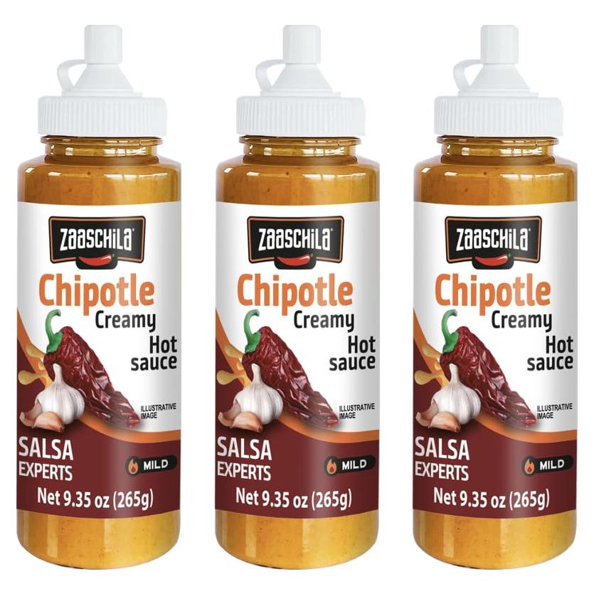 Salsa Cremosa Zaaschila Chipotle 265g - Paquete de 3