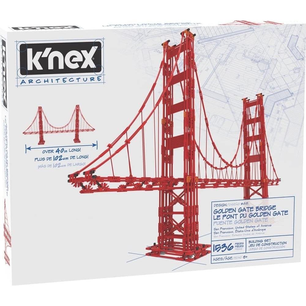 K'NEX Puente Golden Gate - Set de Construcción 1,536 Piezas