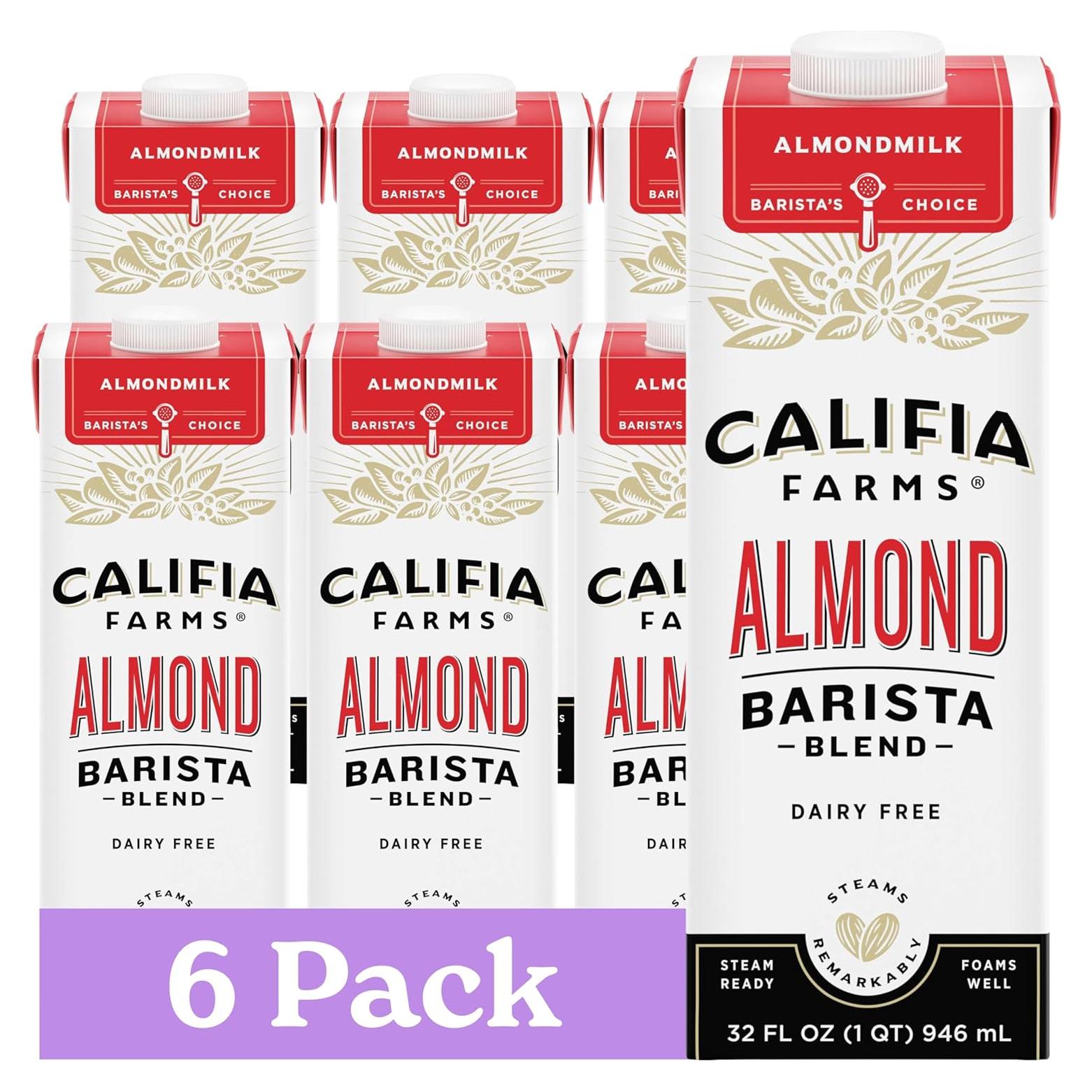Leche de Almendra Barista Califia Farms 1.89 L (Paquete de 6)