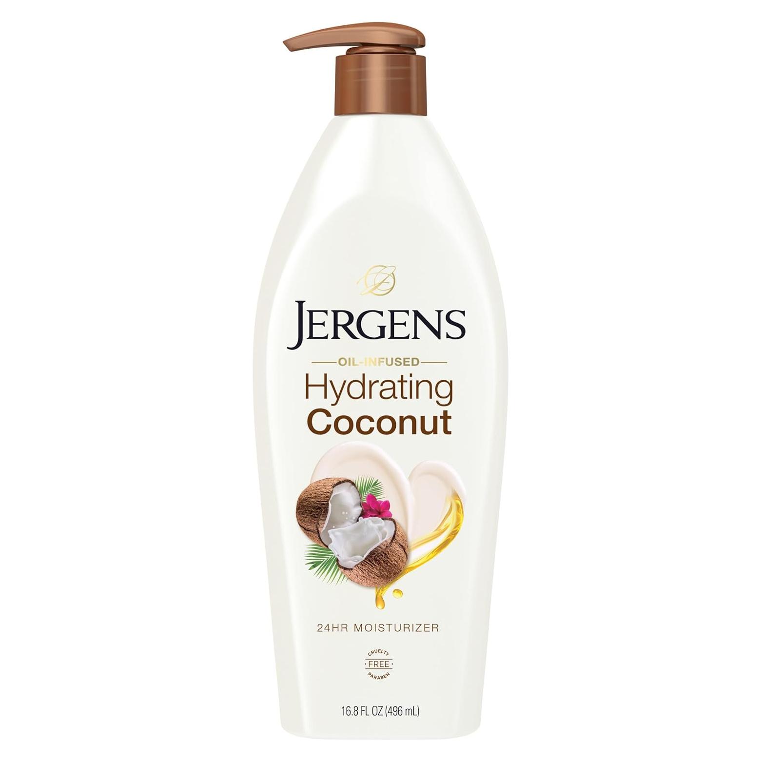 Loción Corporal Hidratante Jergens 476 ml con Aceite de Coco